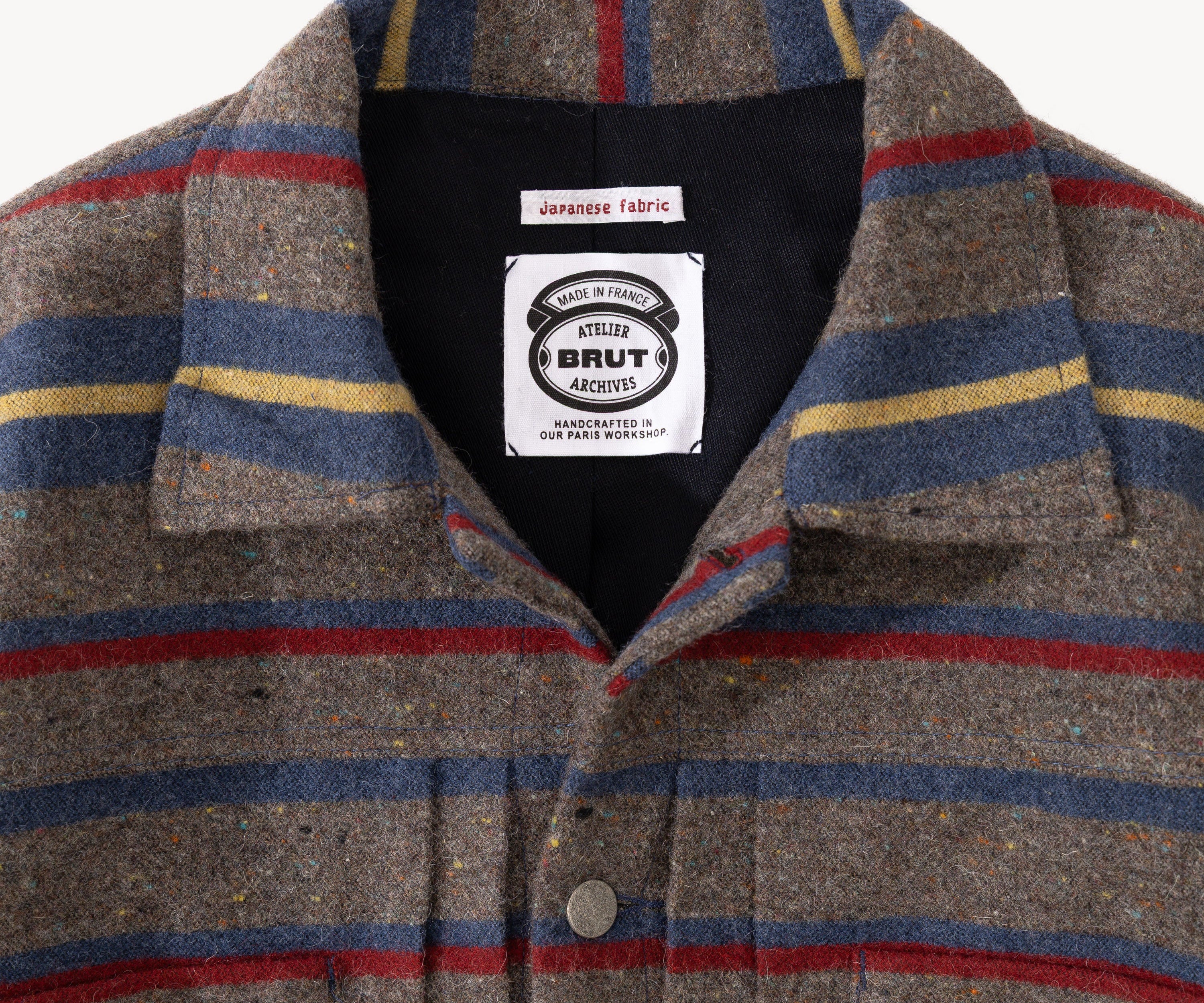 THE DOUBLE PLEATED CANTEEN JACKET Coats & Jackets SMALL / GREY - BRUT Clothing US