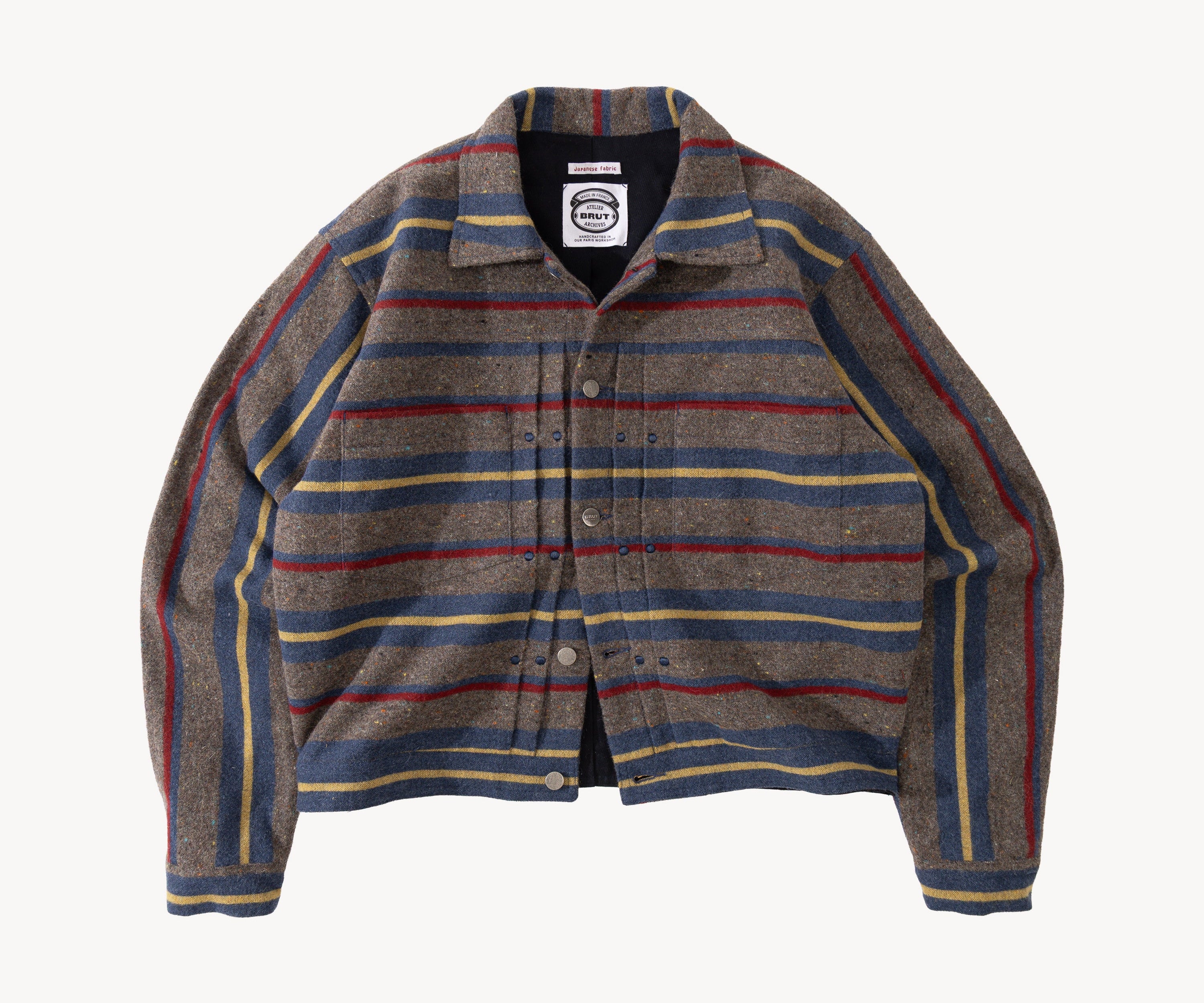 THE DOUBLE PLEATED CANTEEN JACKET Coats & Jackets SMALL / GREY - BRUT Clothing US