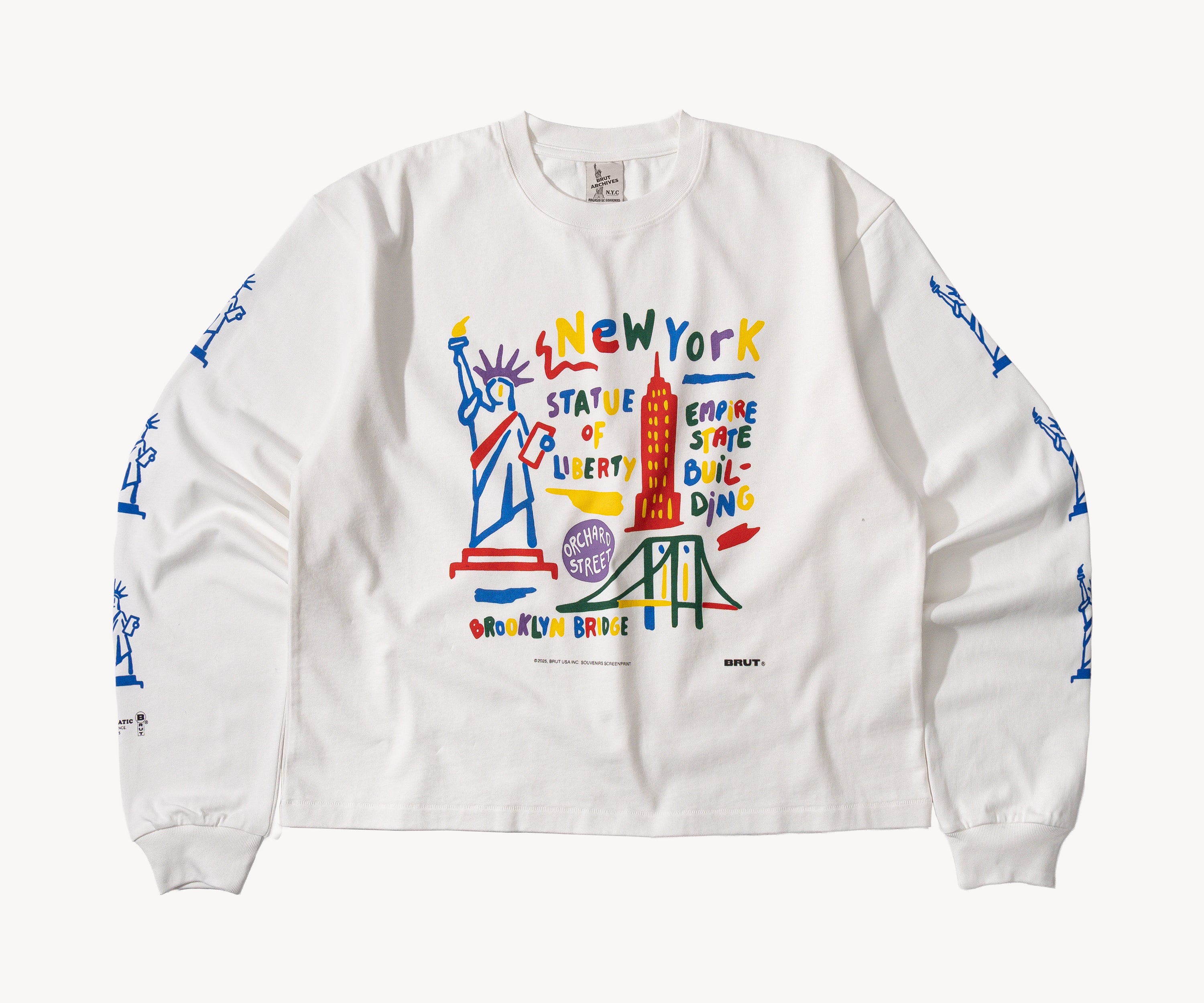THE NEW YORK SOUVENIRS TEE T-Shirts X-SMALL / WHITE - BRUT Clothing US