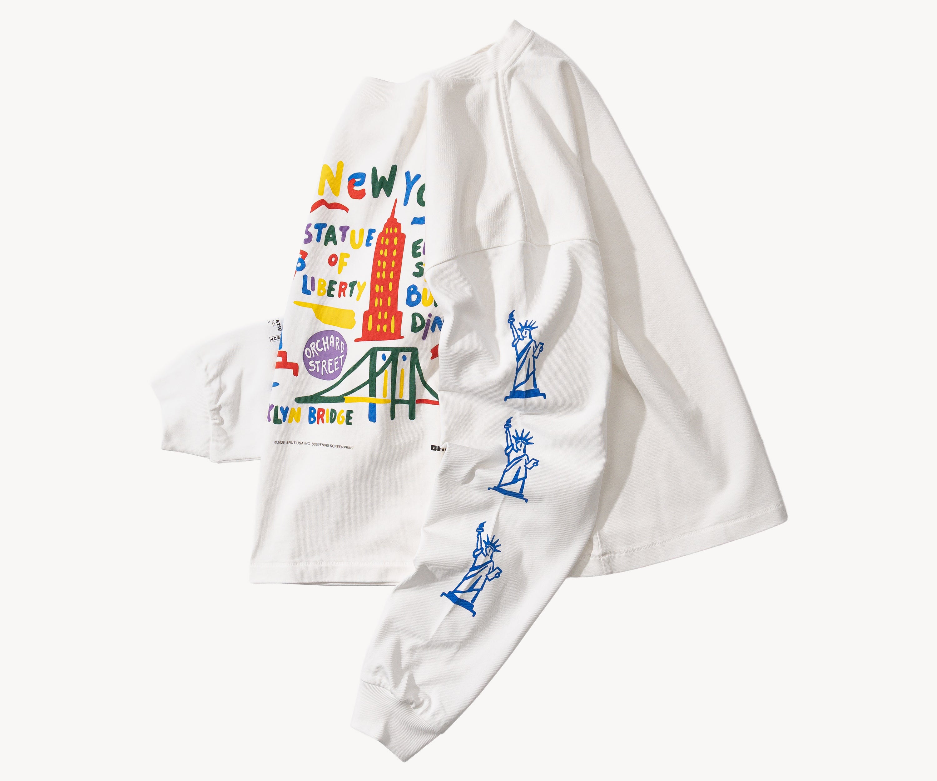THE NEW YORK SOUVENIRS TEE T-Shirts X-SMALL / WHITE - BRUT Clothing US