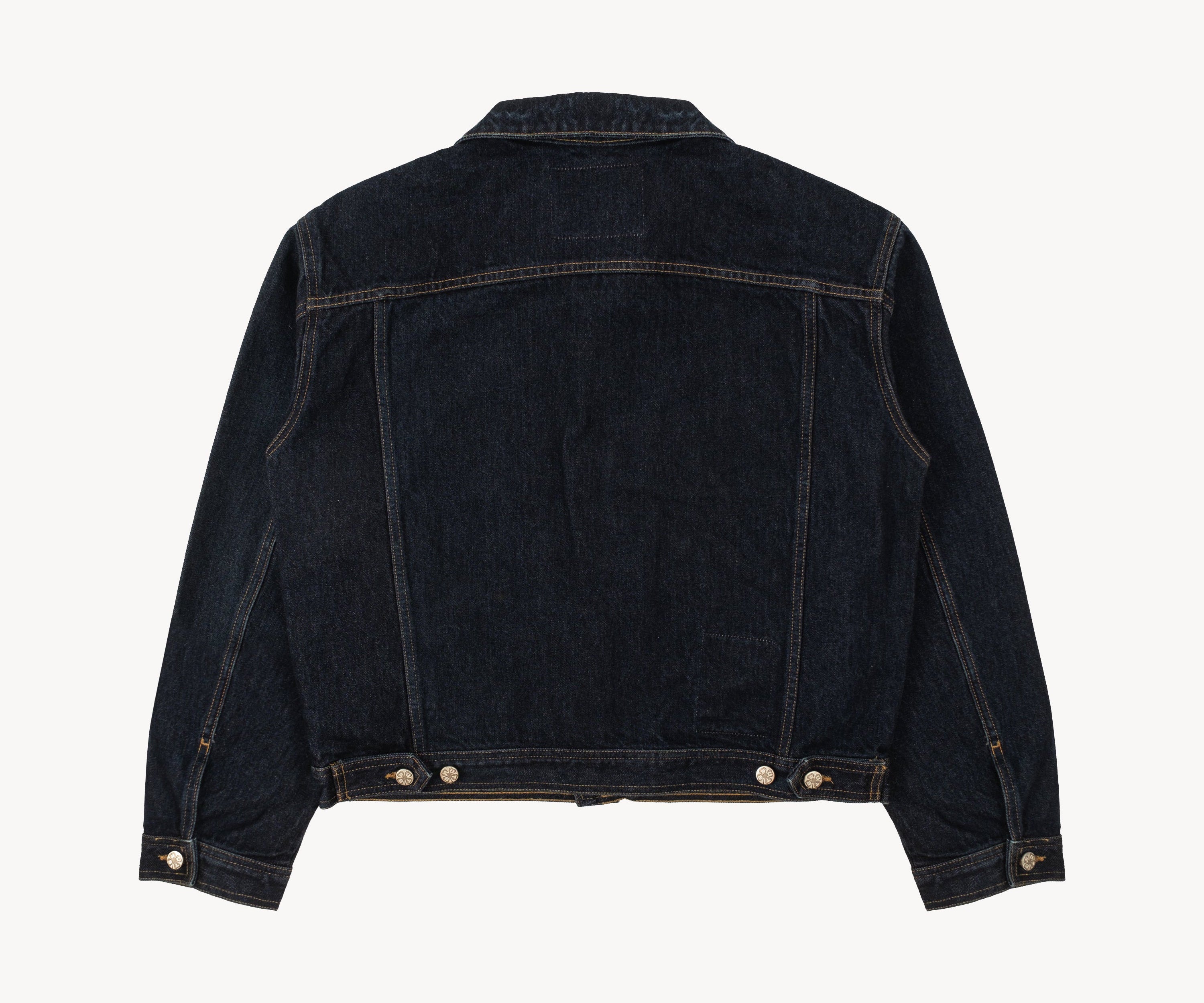 THE PLEATED DENIM JACKET Coats & Jackets X-SMALL / DENIM - BRUT Clothing US