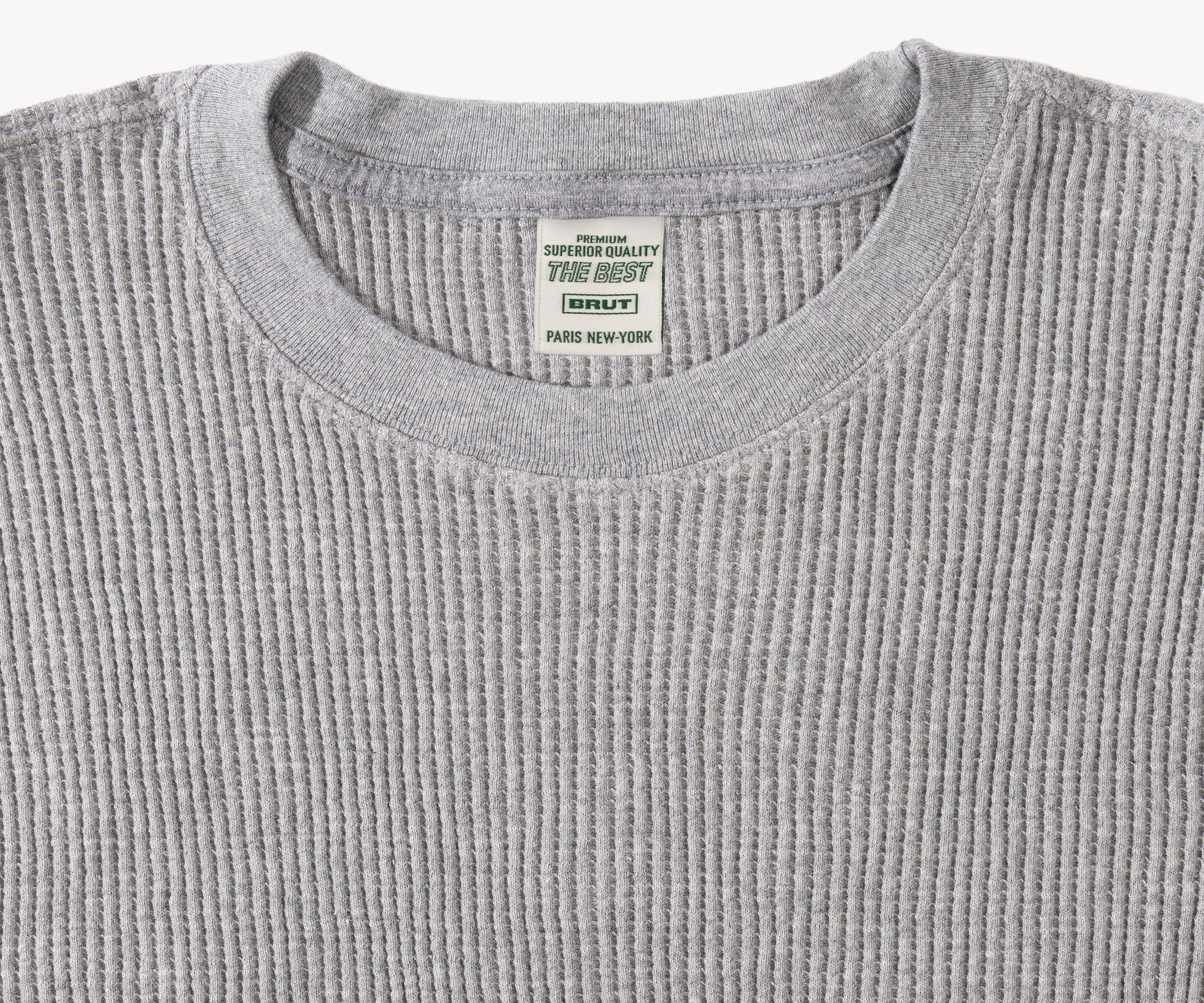 THE BEST THERMAL T-Shirts X-SMALL / GREY - BRUT Clothing US