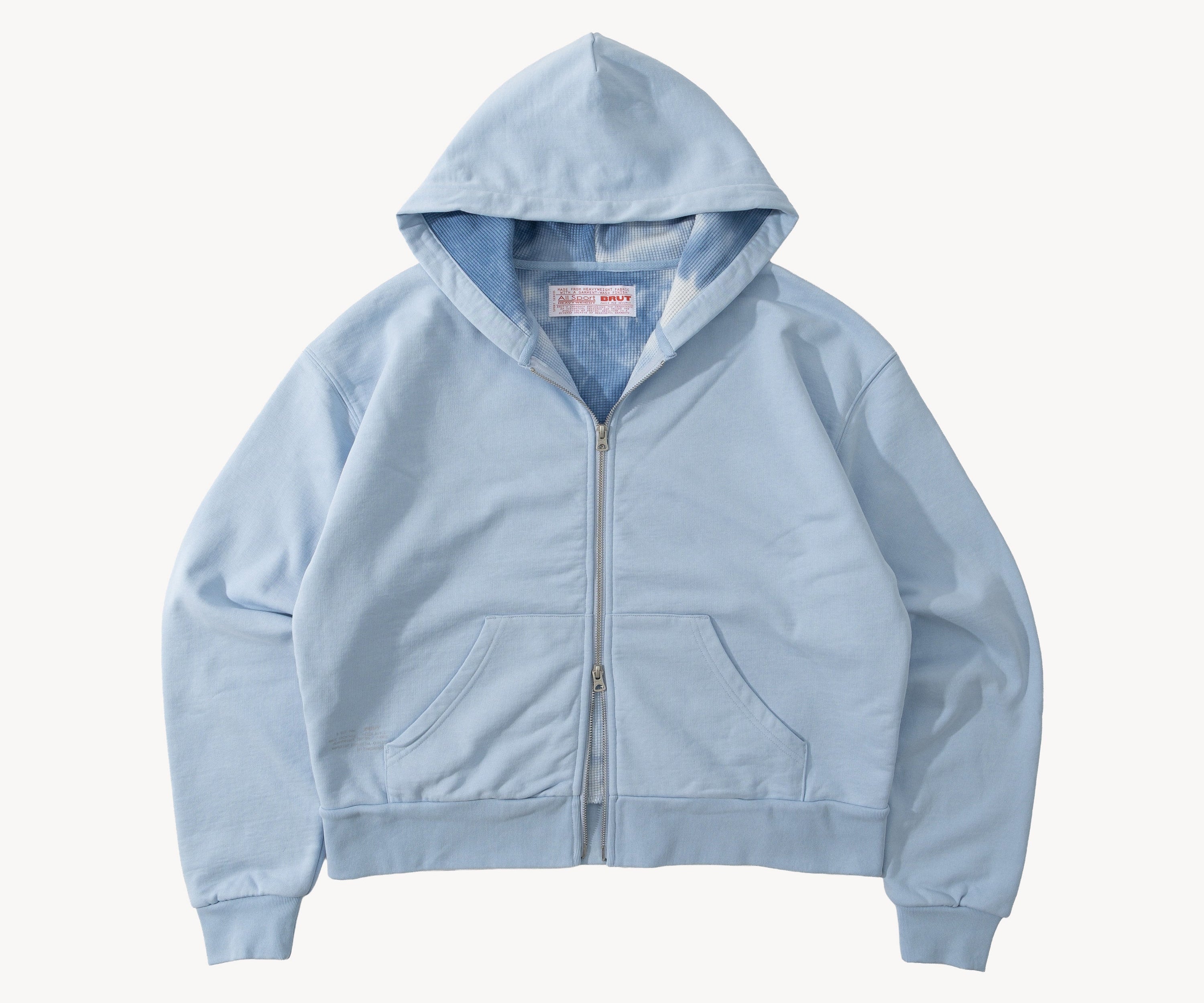 THE THERMAL ZIP SWEAT Sweatshirts X-SMALL / BABY BLUE - BRUT Clothing US