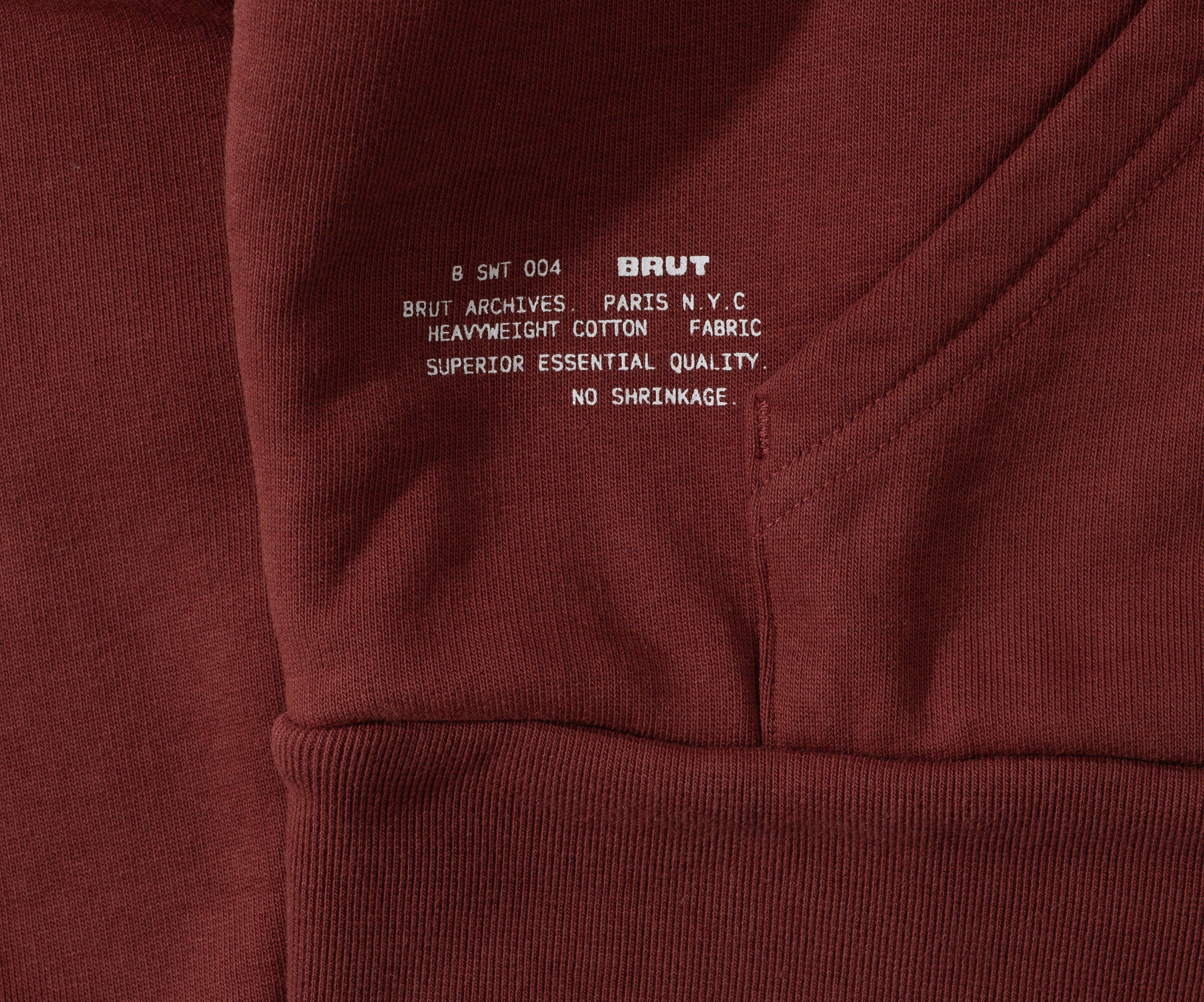 THE THERMAL ZIP SWEAT Sweatshirts X-SMALL / HARVARD BURGUNDY - BRUT Clothing US