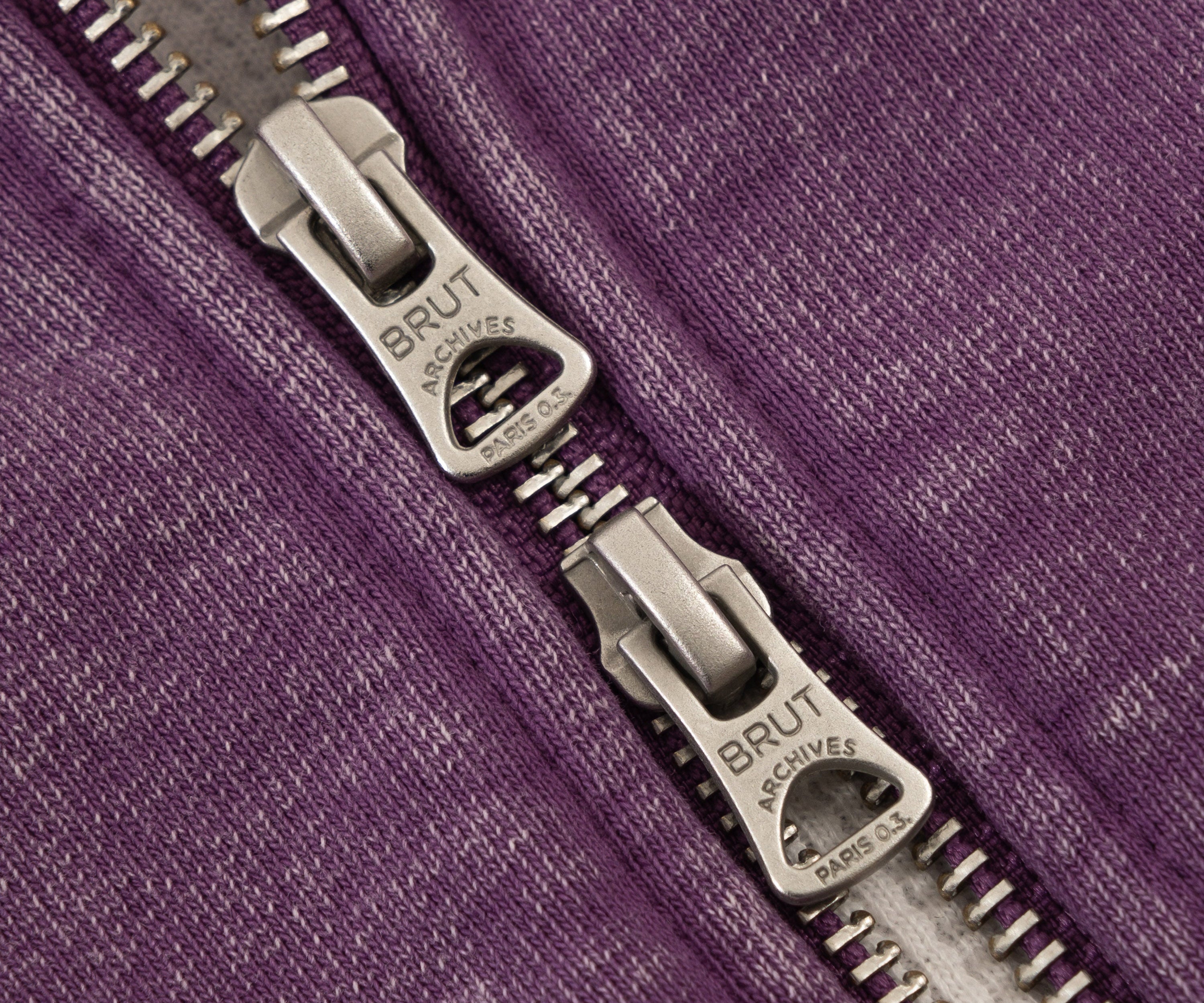 THE THERMAL ZIP SWEAT Sweatshirts X-SMALL / WASHED PURPLE - BRUT Clothing US