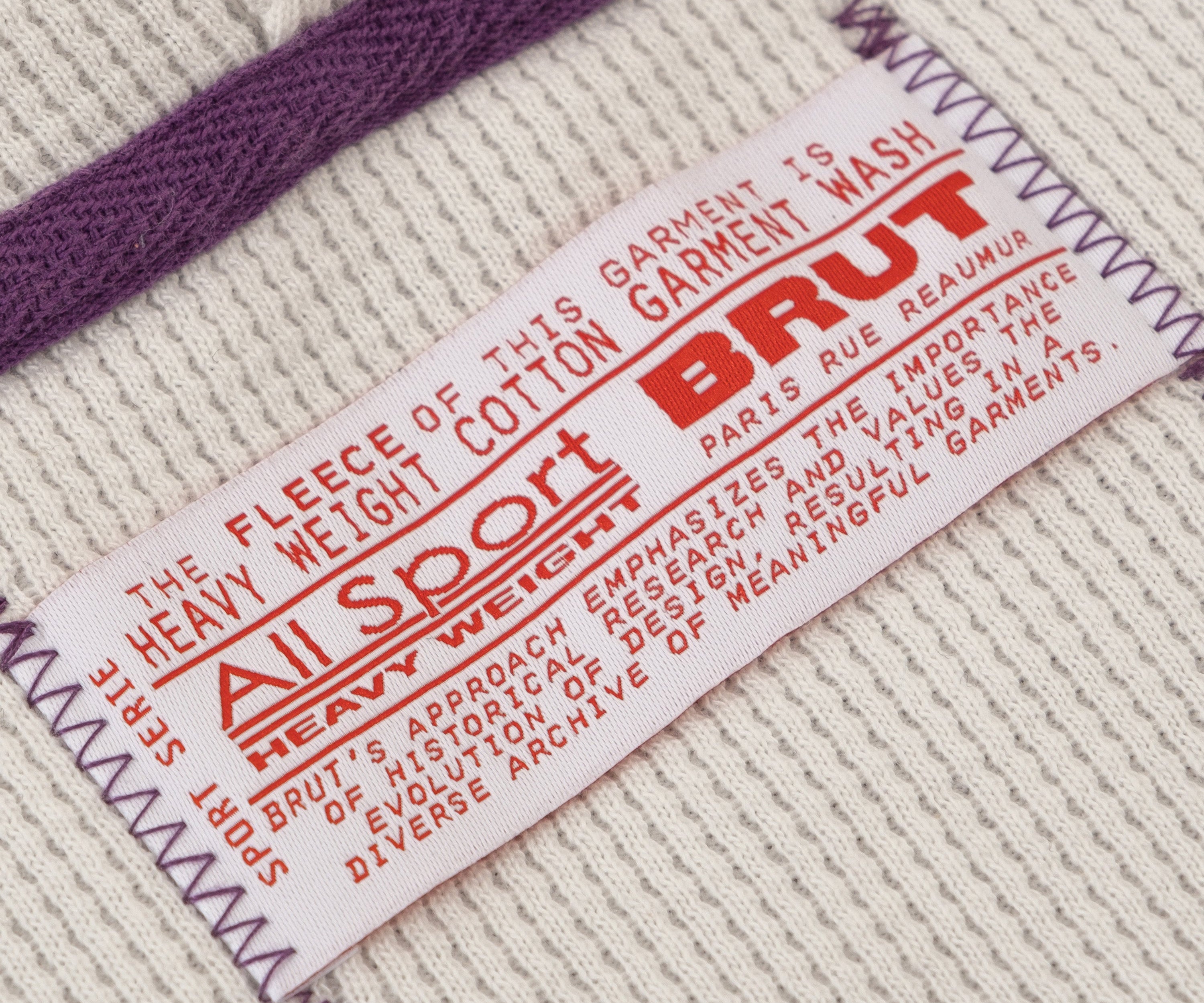 THE THERMAL ZIP SWEAT Sweatshirts X-SMALL / WASHED PURPLE - BRUT Clothing US