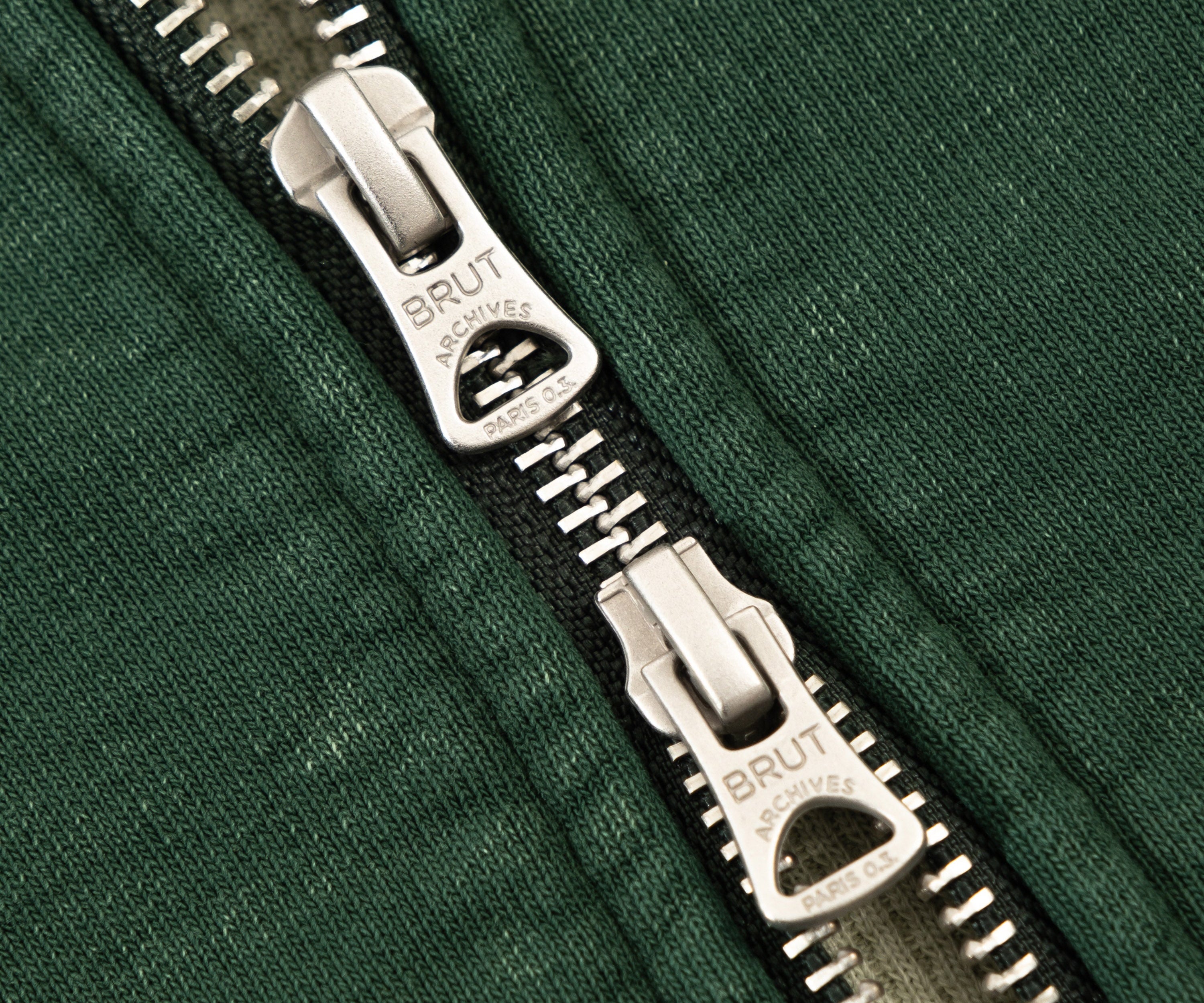 THE THERMAL ZIP SWEAT Sweatshirts X-SMALL / DUSTY GREEN - BRUT Clothing US