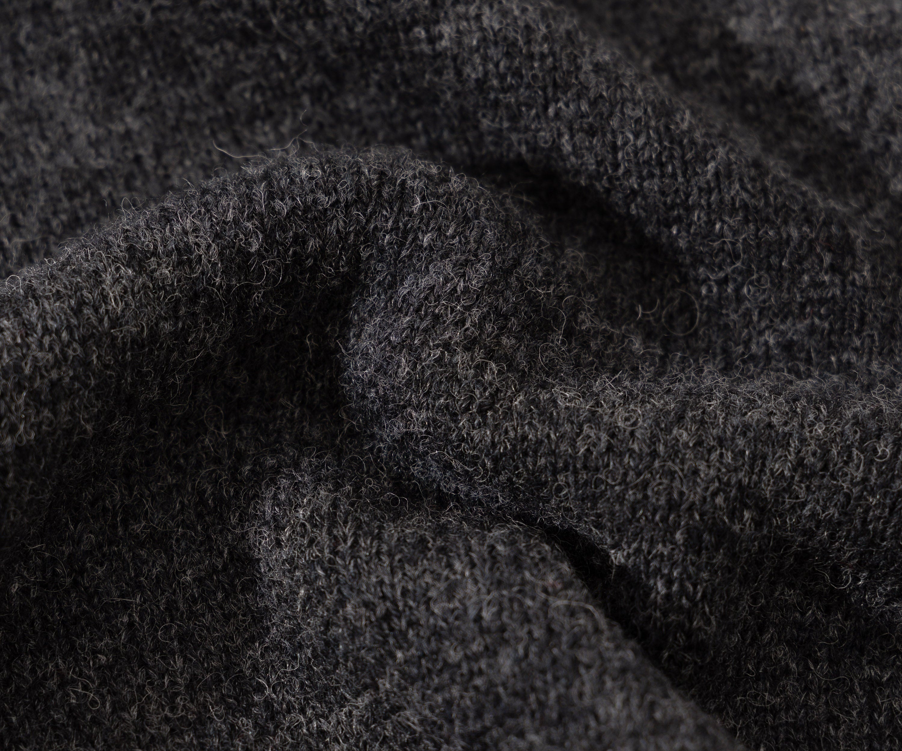THE SHETLAND POLO Knitwear X-SMALL / CHARCOAL - BRUT Clothing US