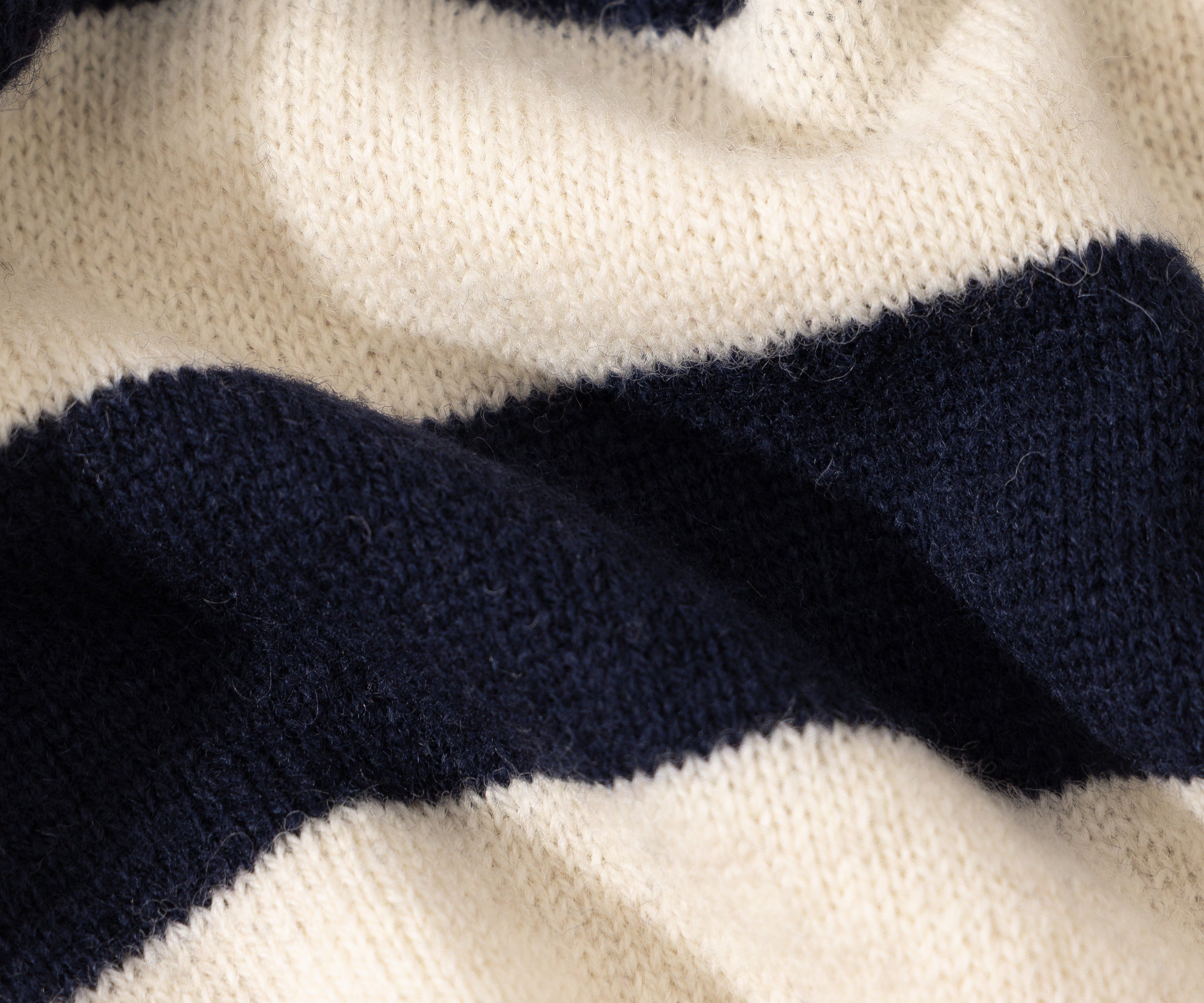 THE SHETLAND POLO Knitwear X-SMALL / NAVY / ECRU - BRUT Clothing US