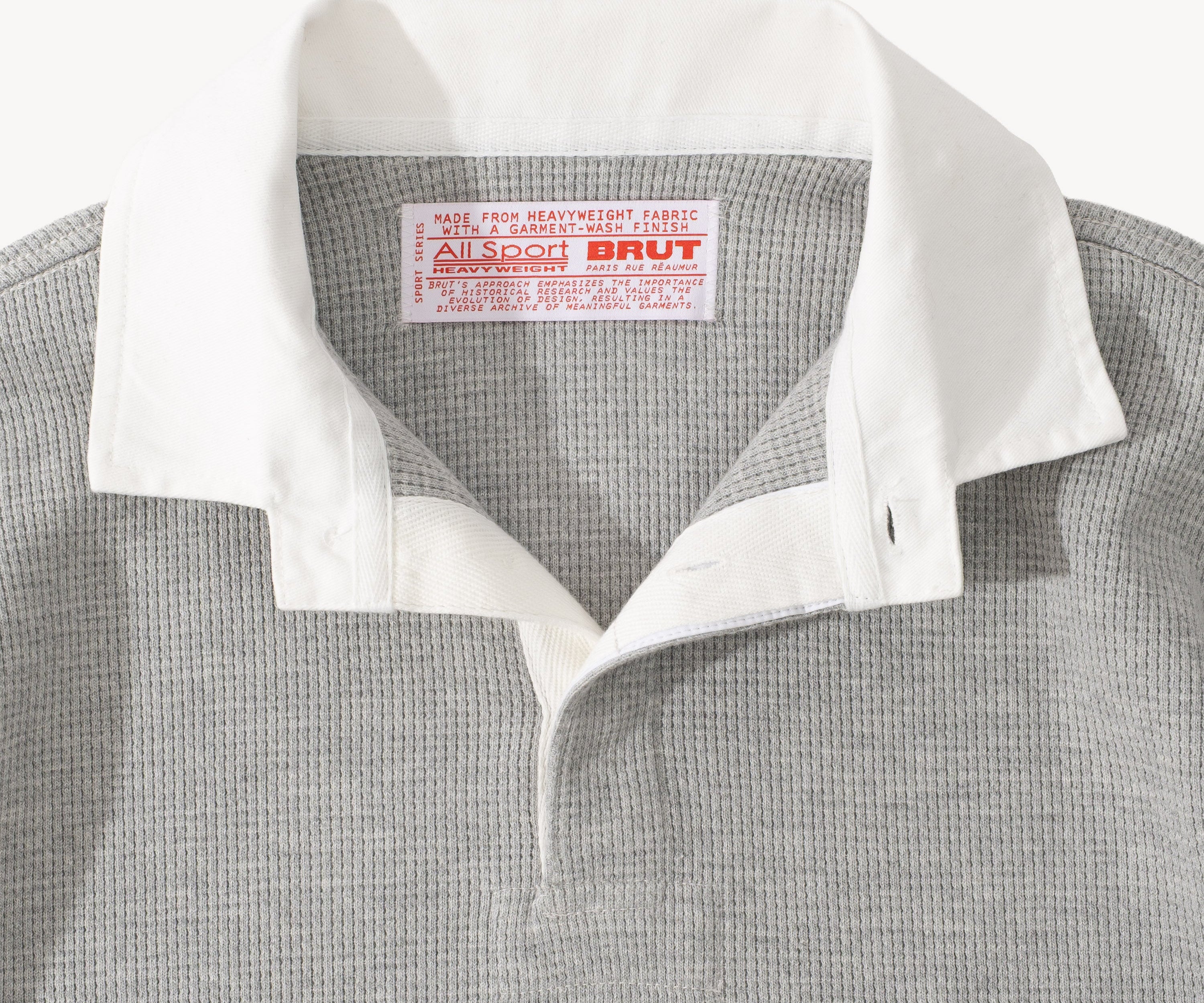 THE THERMAL POLO Knitwear X-SMALL / HEATHER GREY - BRUT Clothing US