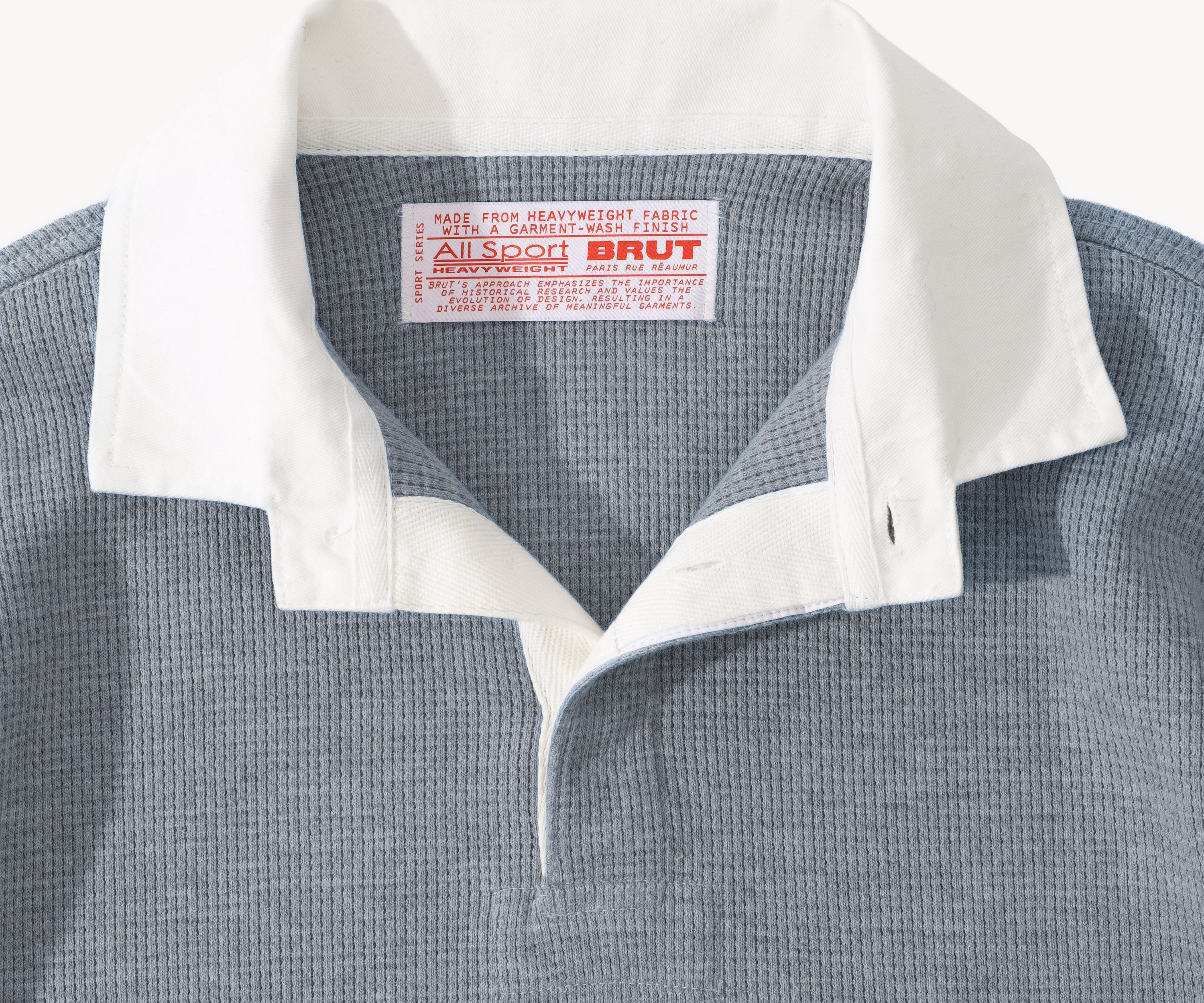 THE THERMAL POLO Knitwear X-SMALL / DUSTY BLUE - BRUT Clothing US