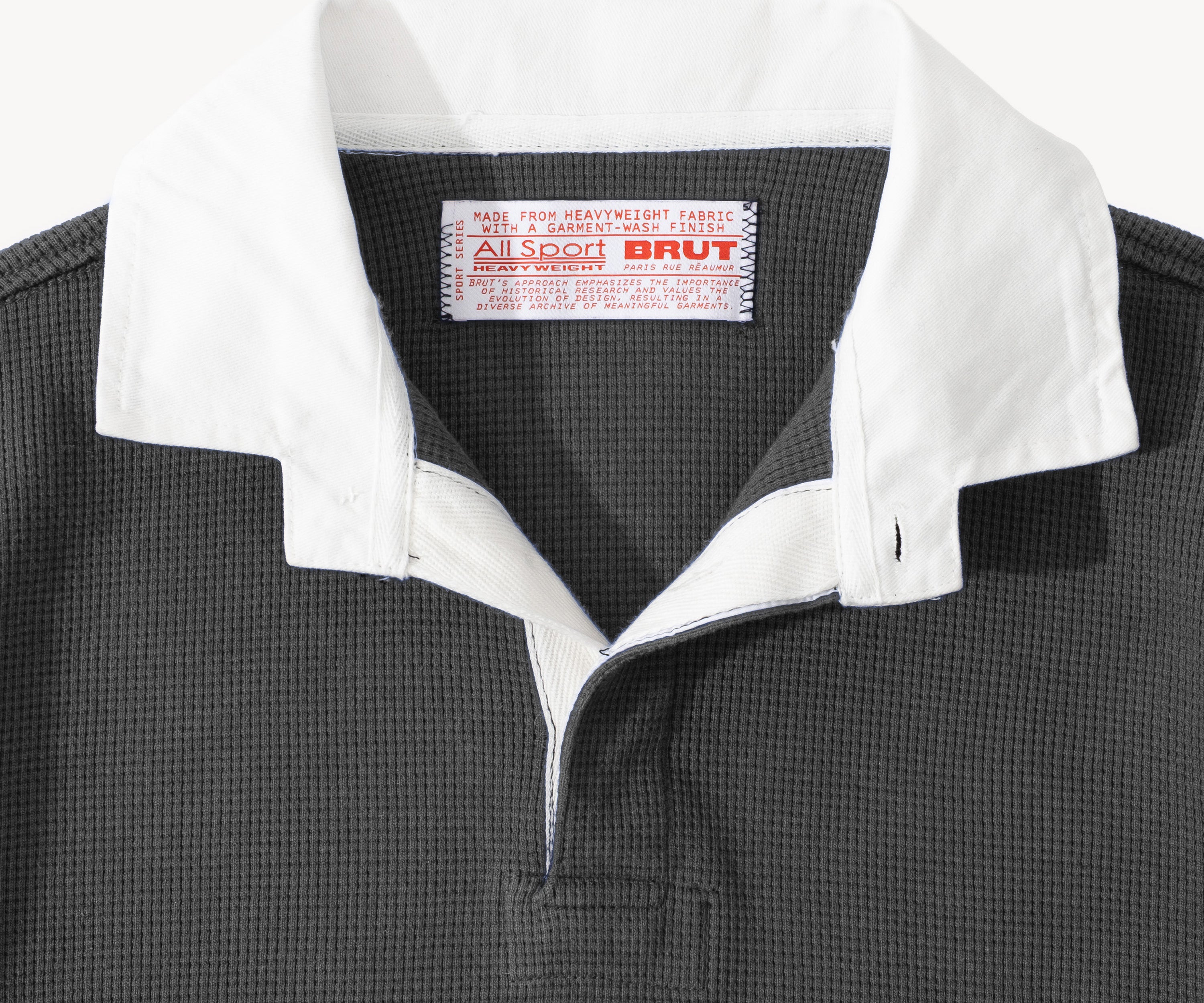 THE THERMAL POLO Knitwear X-SMALL / DARK HEATHER GREY - BRUT Clothing US