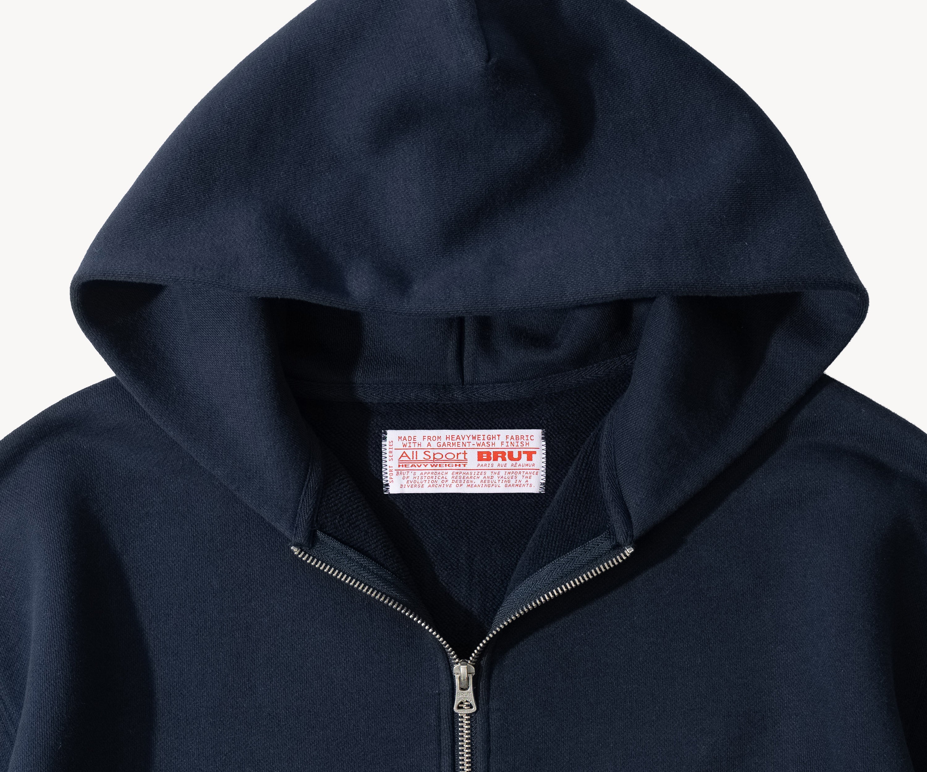 THE ZIP SWEAT Sweatshirts X-SMALL / NAVY - BRUT Clothing US
