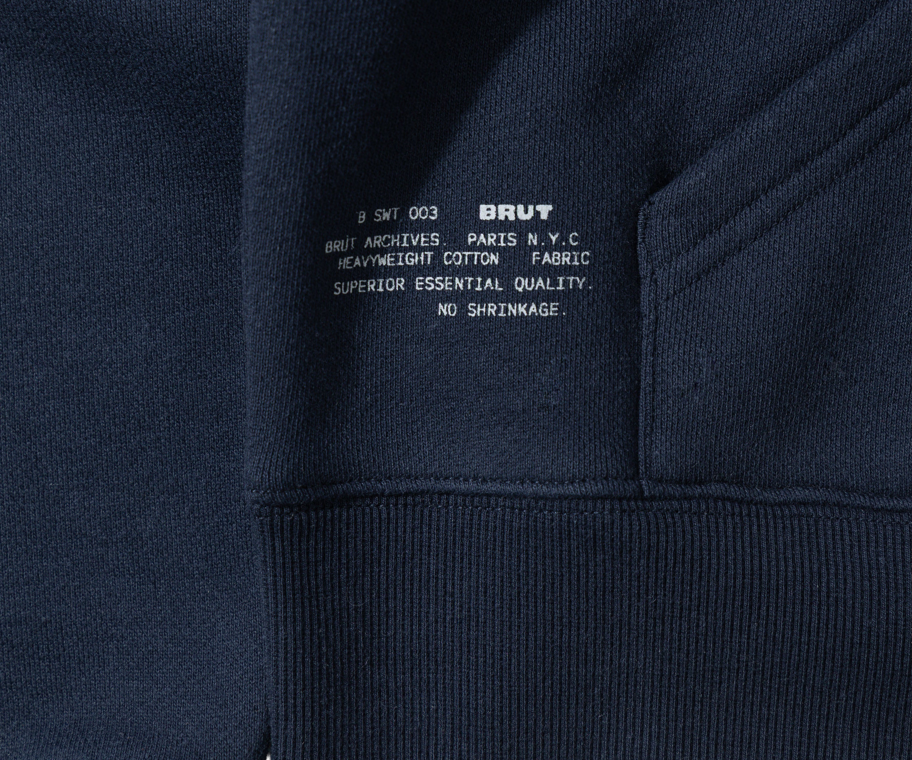 THE ZIP SWEAT Sweatshirts X-SMALL / NAVY - BRUT Clothing US