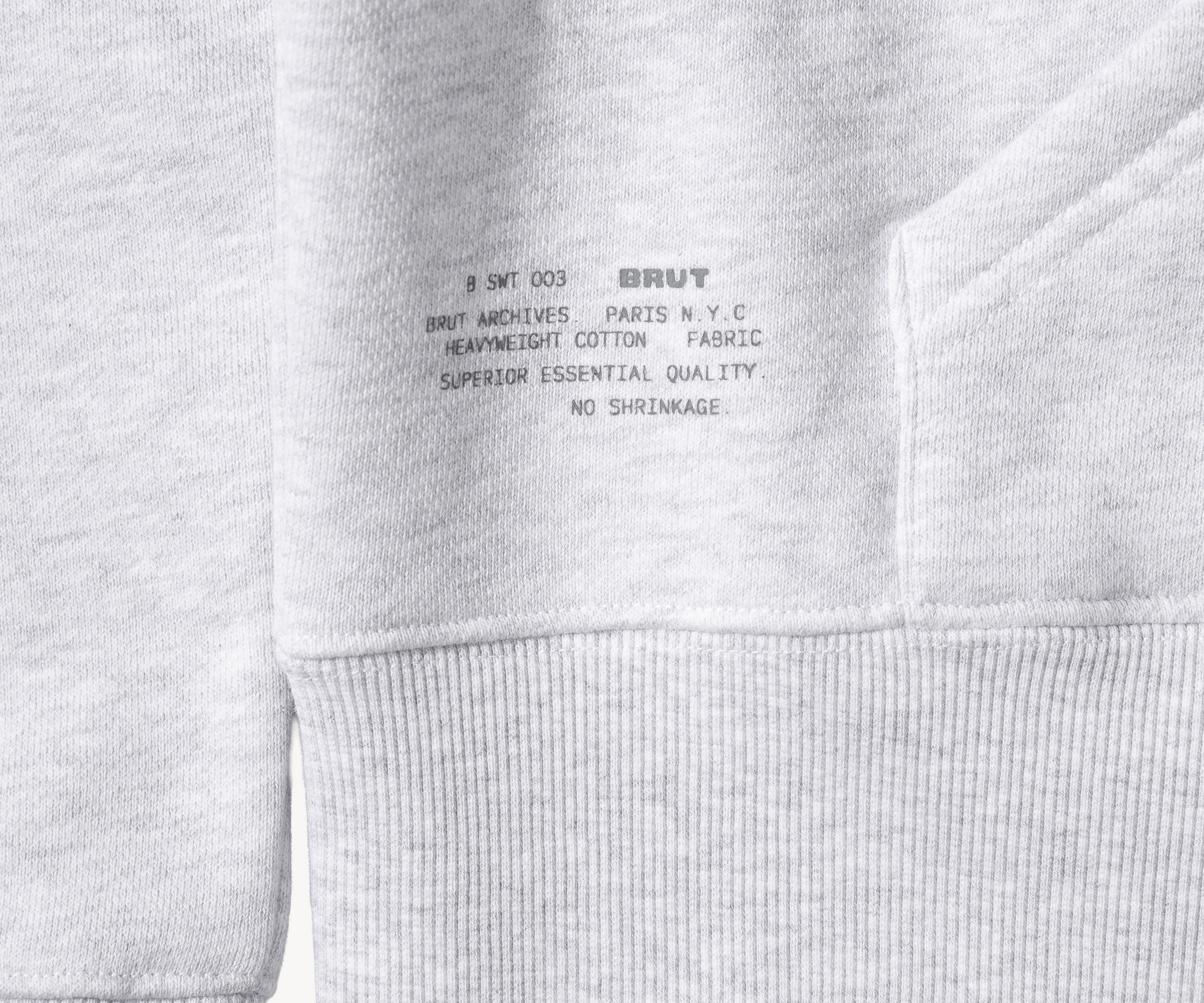 THE ZIP SWEAT Sweatshirts X-SMALL / HEATHER GREY - BRUT Clothing US