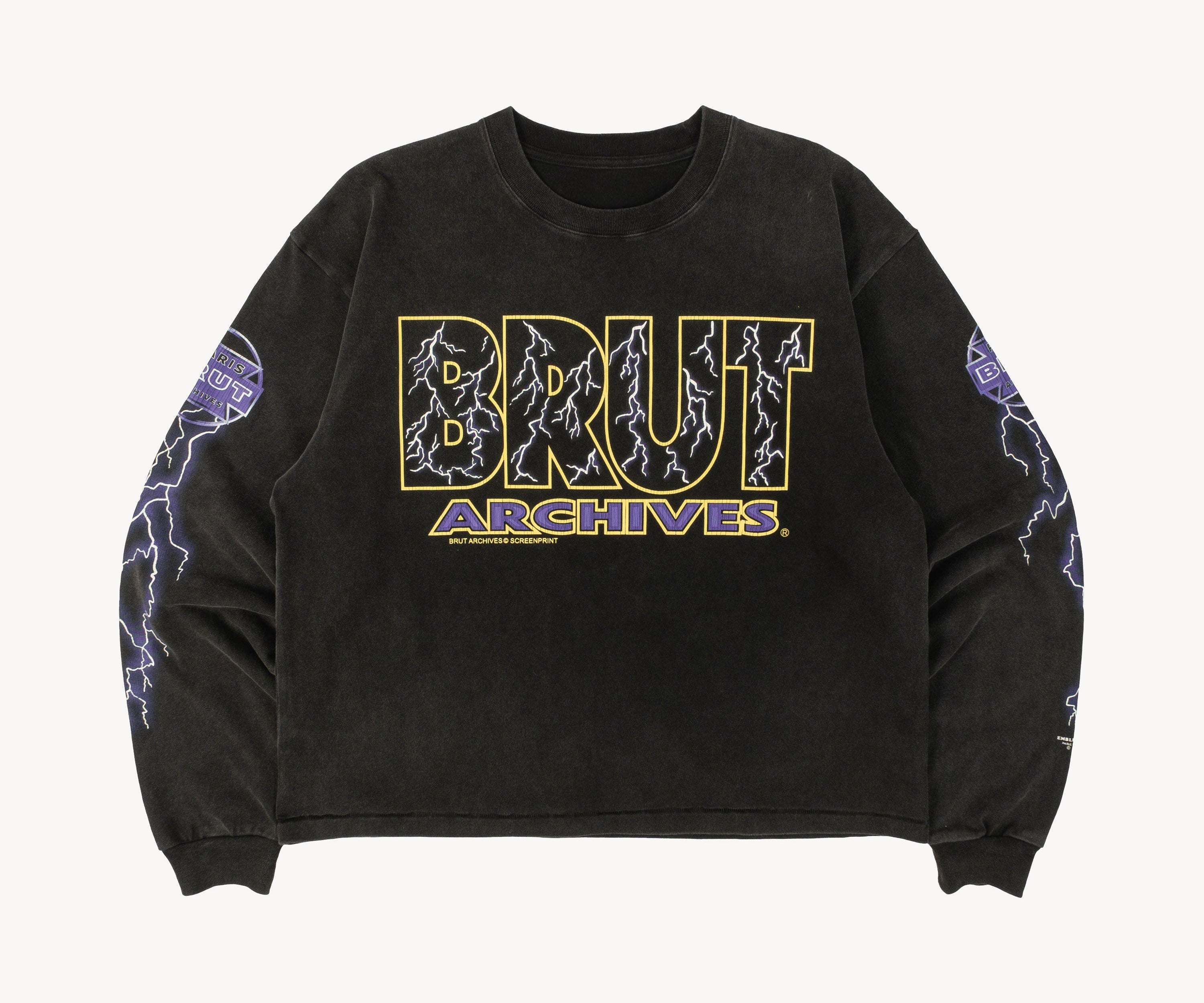 THE THUNDERBOLT TEE T-Shirts X-SMALL / BLACK - BRUT Clothing US