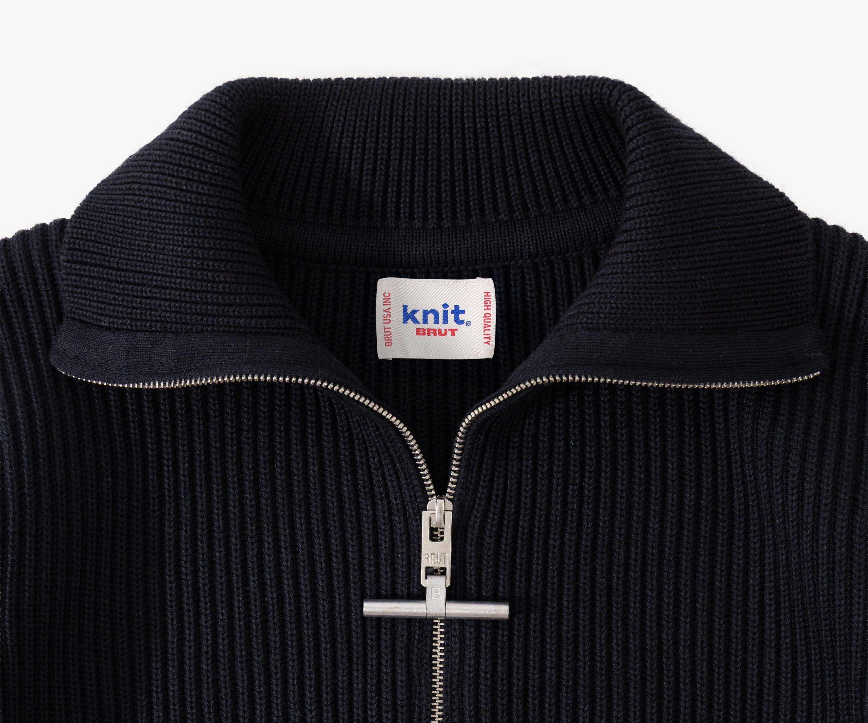 THE TRUCKER SWEATER Knitwear SMALL / NAVY - BRUT Clothing US