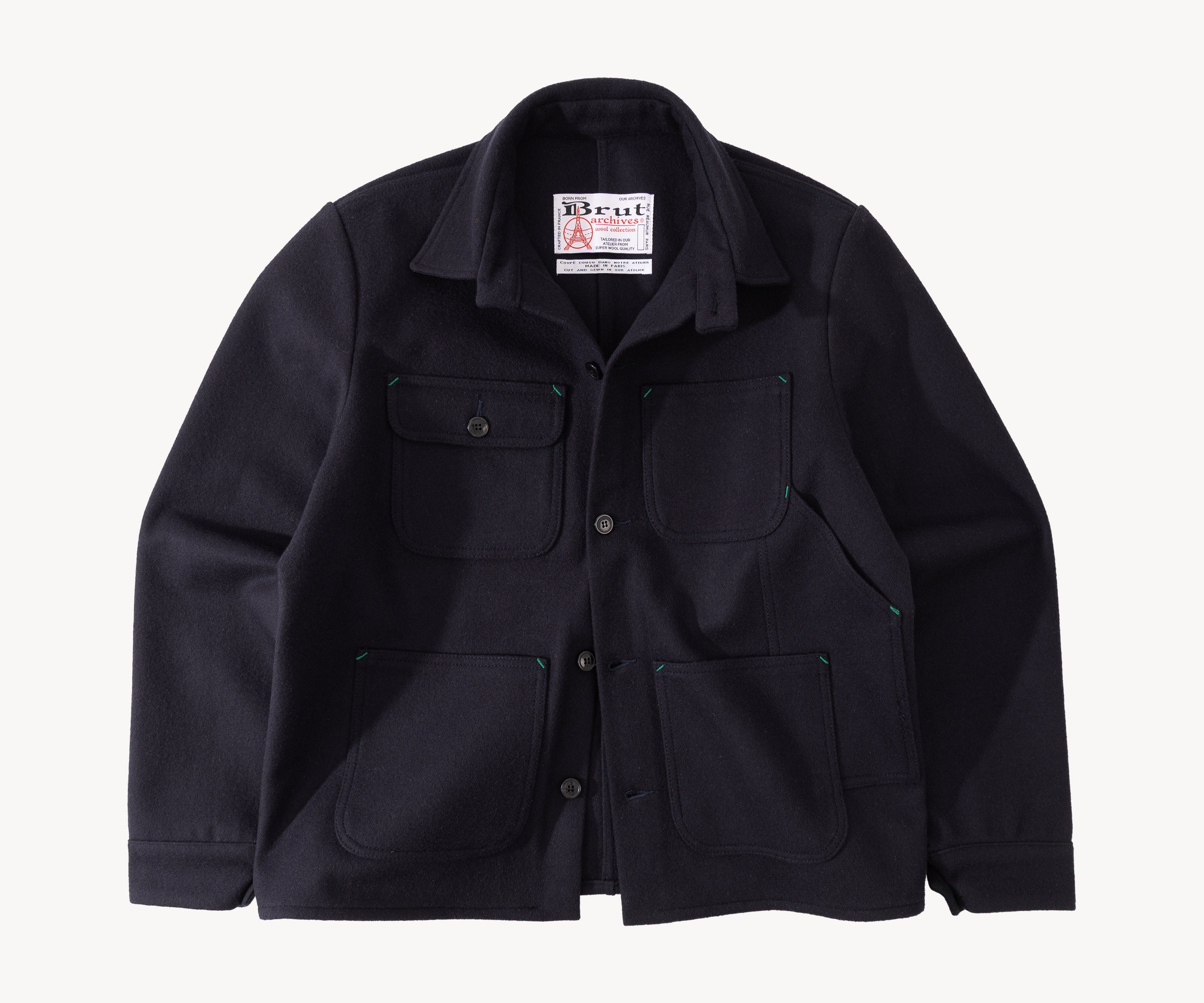 THE WOOL UTILITY JACKET Coats & Jackets X SMALL / NAVY - BRUT Clothing US