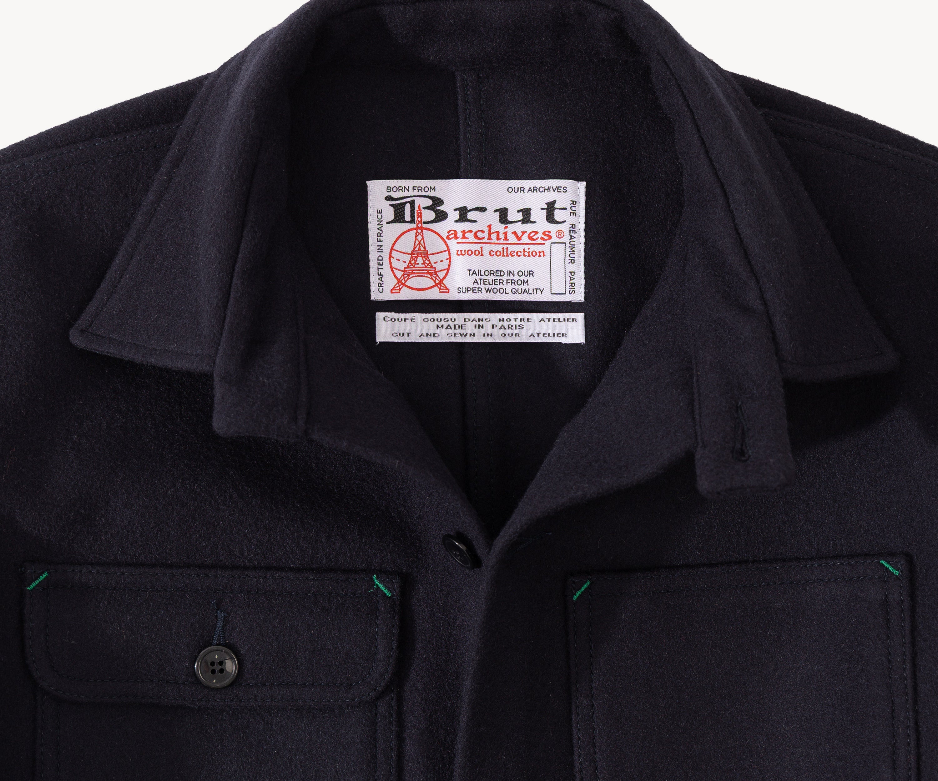 THE WOOL UTILITY JACKET Coats & Jackets X SMALL / NAVY - BRUT Clothing US