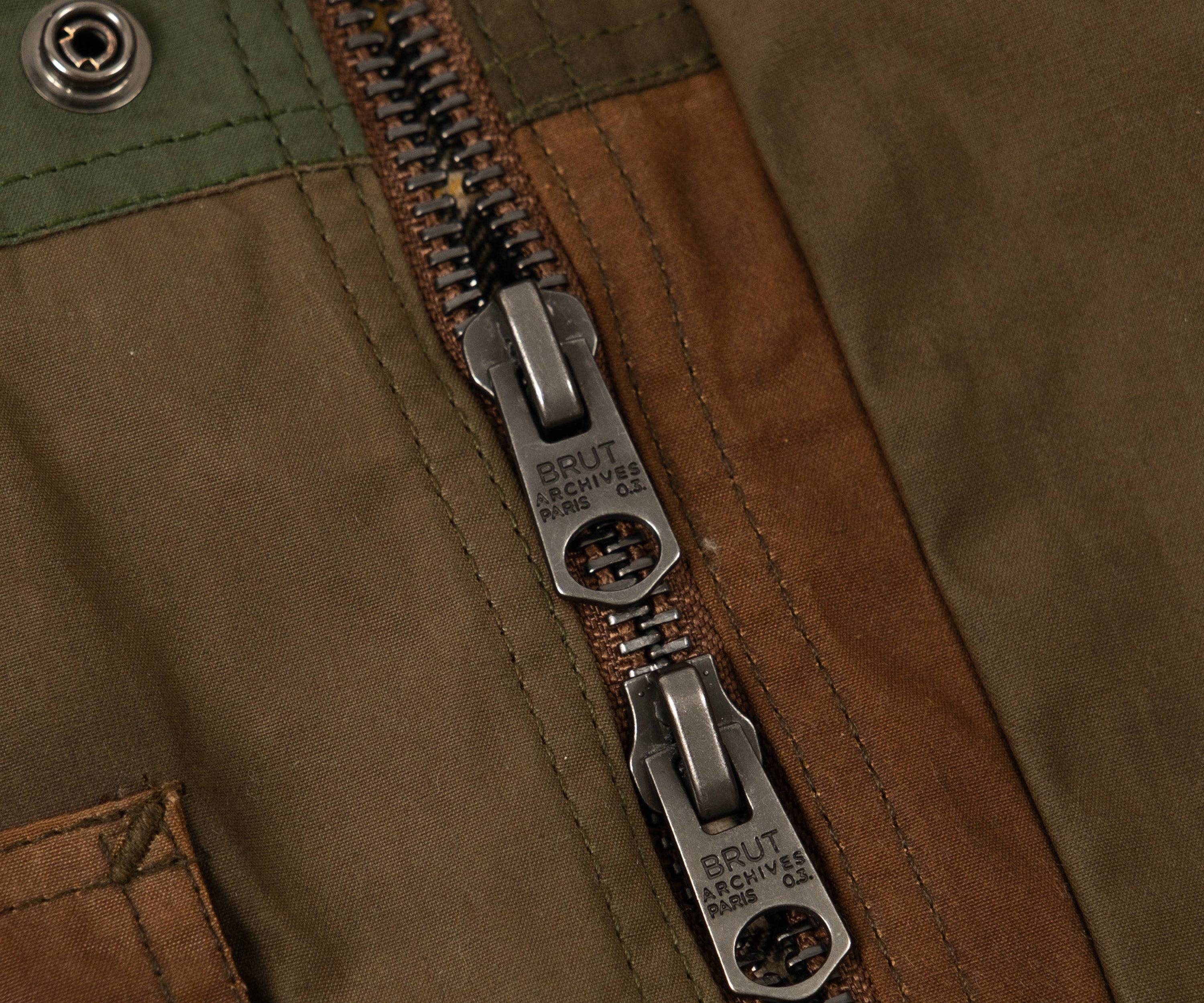 REWORK® WAX JACKET - V5 Coats & Jackets X-SMALL / BROWN / GREEN - BRUT Clothing US