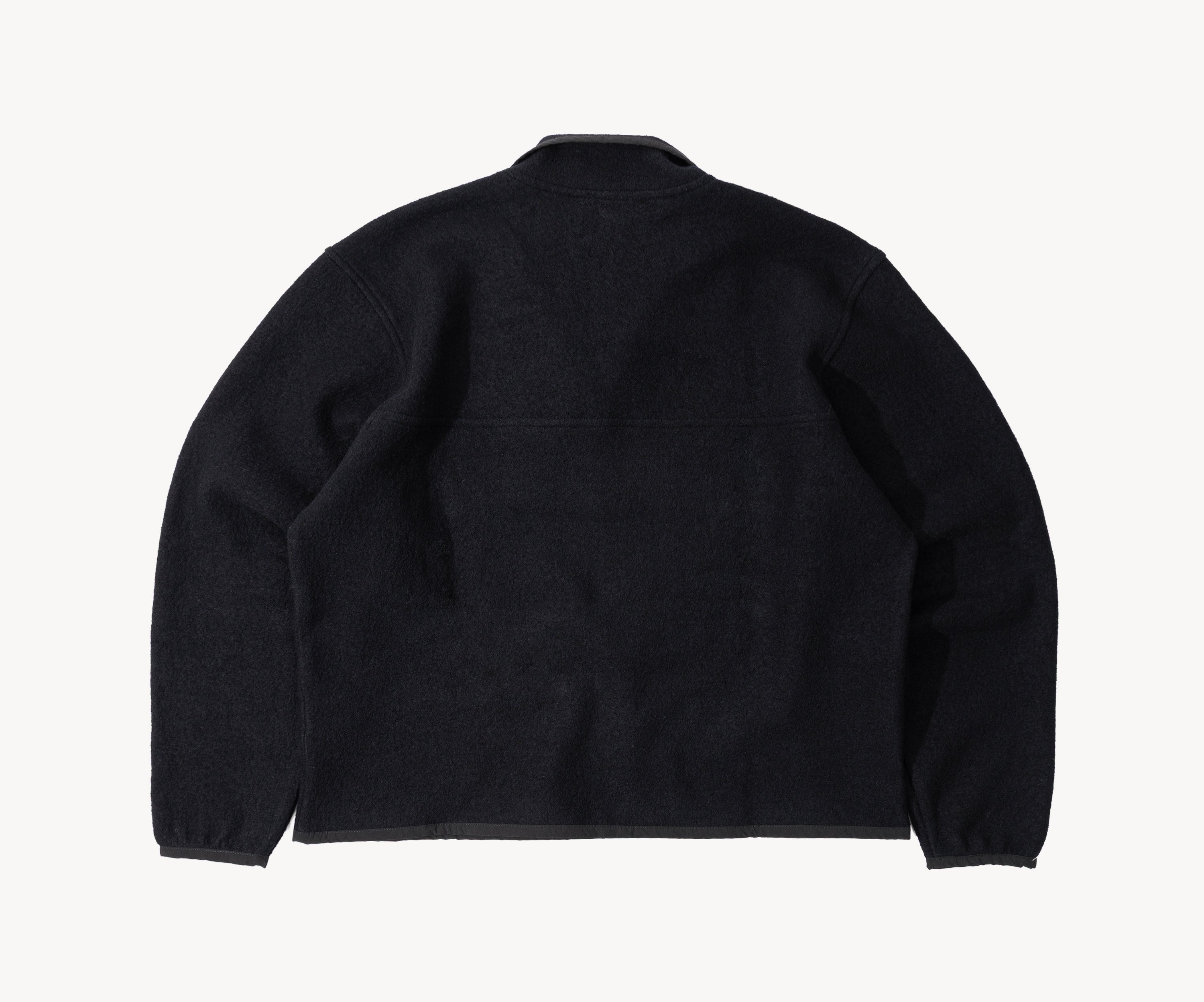 THE WOOL BUTTON-UP FLEECE Knitwear X-SMALL / NAVY - BRUT Clothing US