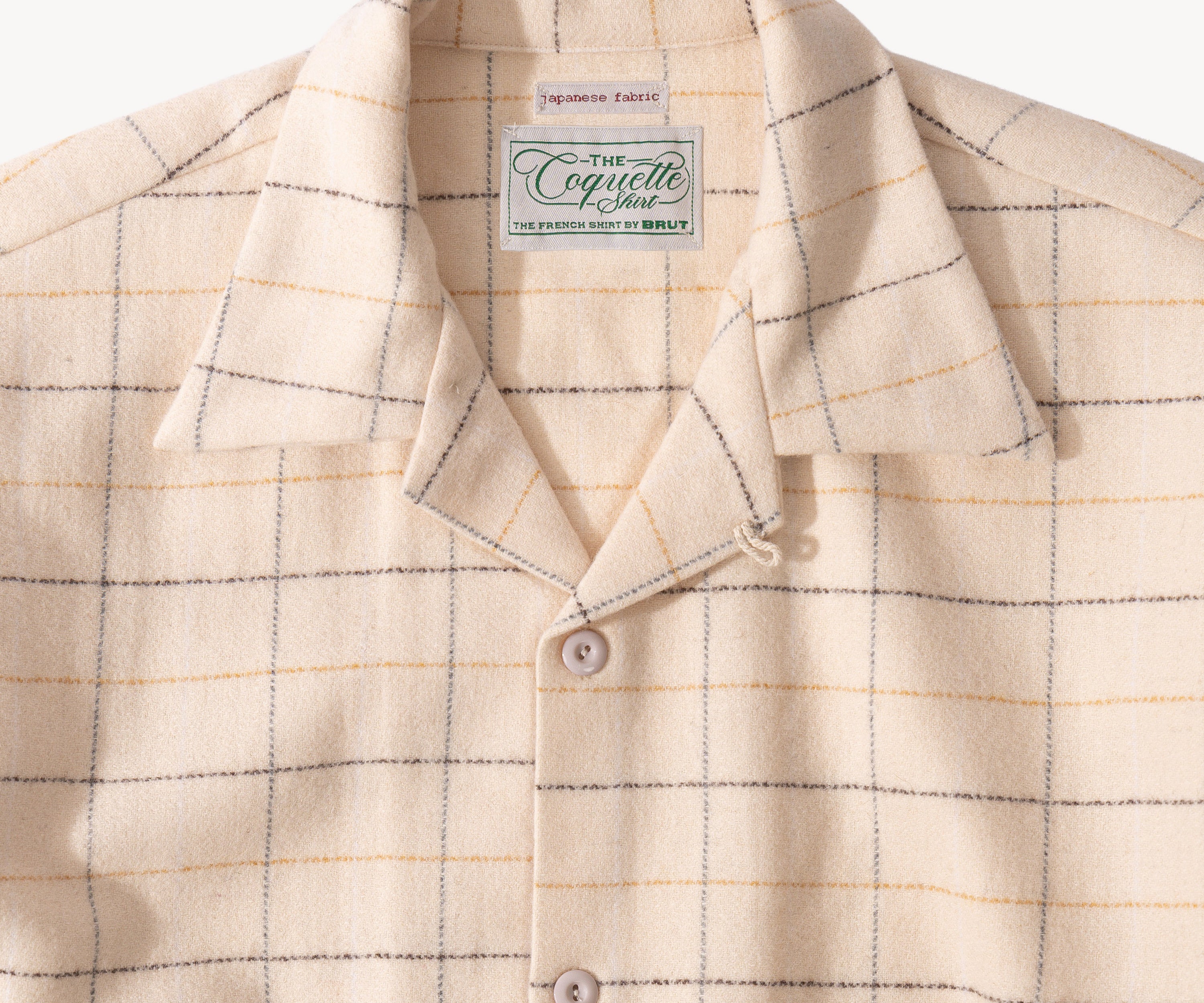 THE WOOL COQUETTE SHIRT Shirts X-SMALL / ECRU - BRUT Clothing US