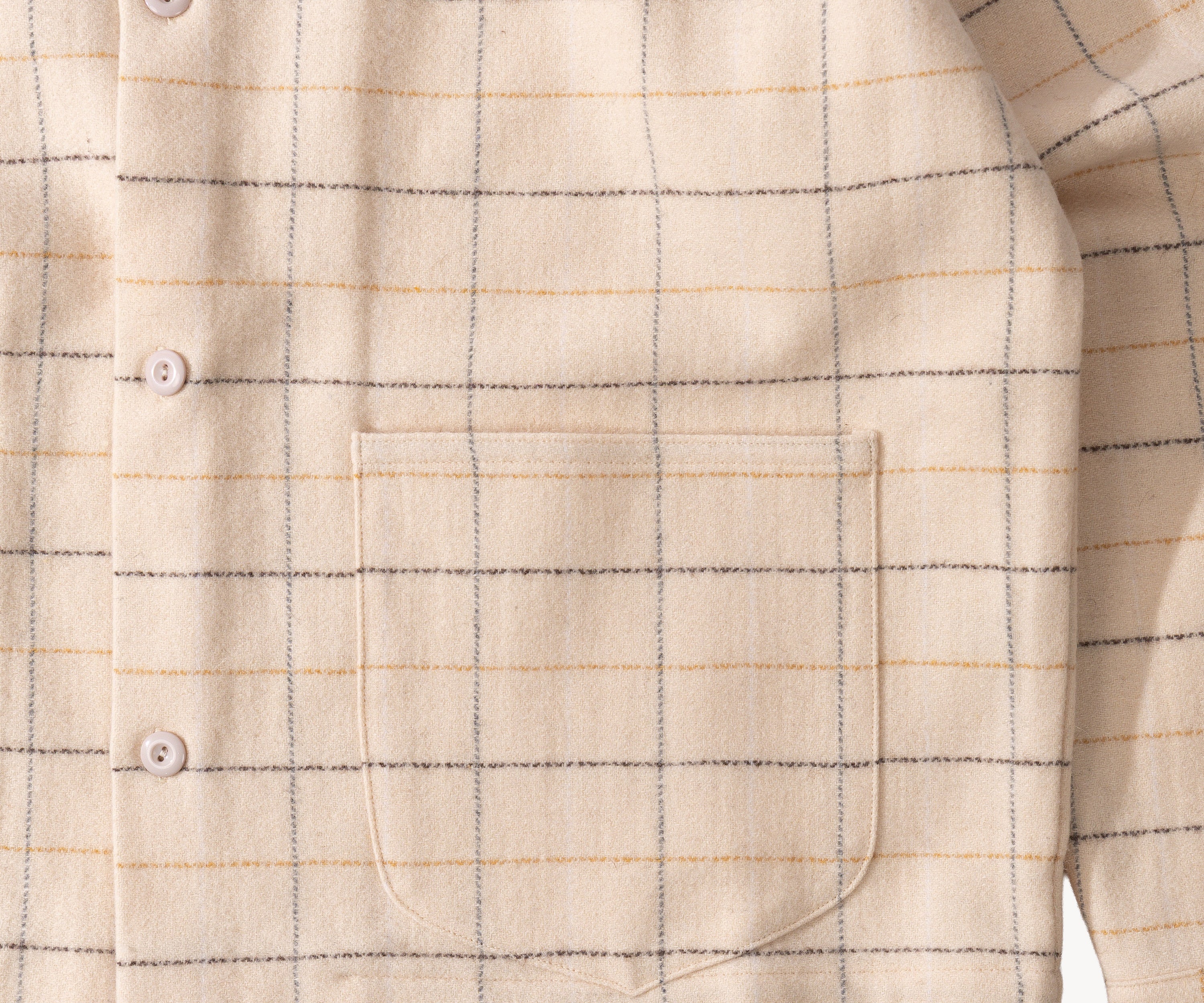 THE WOOL COQUETTE SHIRT Shirts X-SMALL / ECRU - BRUT Clothing US