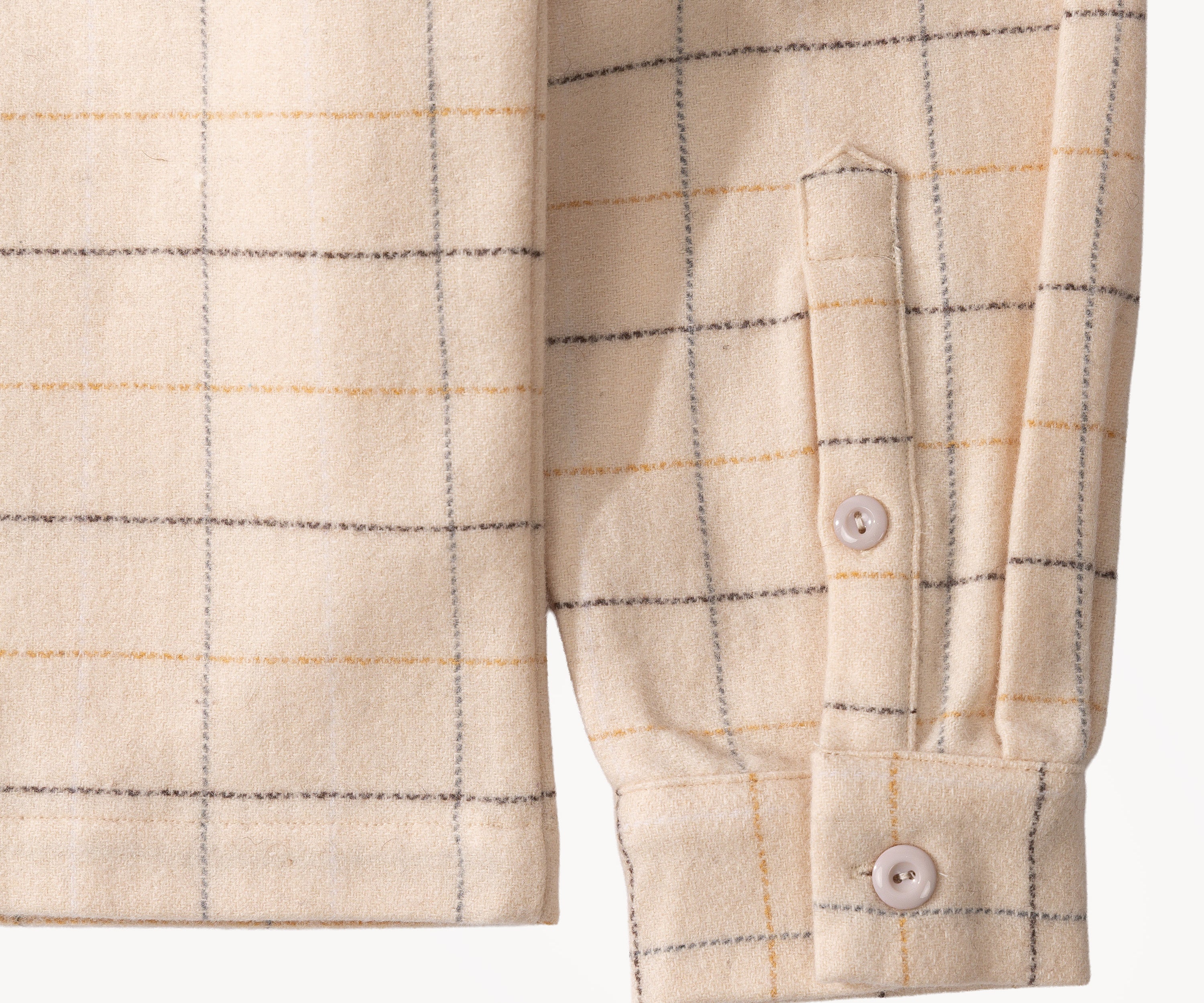 THE WOOL COQUETTE SHIRT Shirts X-SMALL / ECRU - BRUT Clothing US