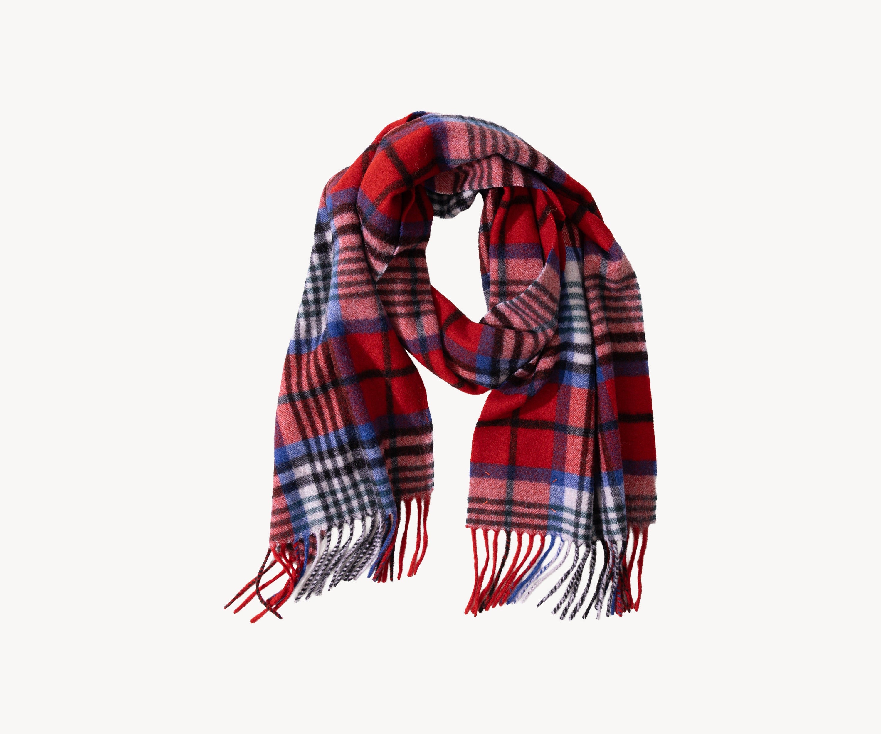 THE WOOL SCARF RED / WHITE - BRUT Clothing US