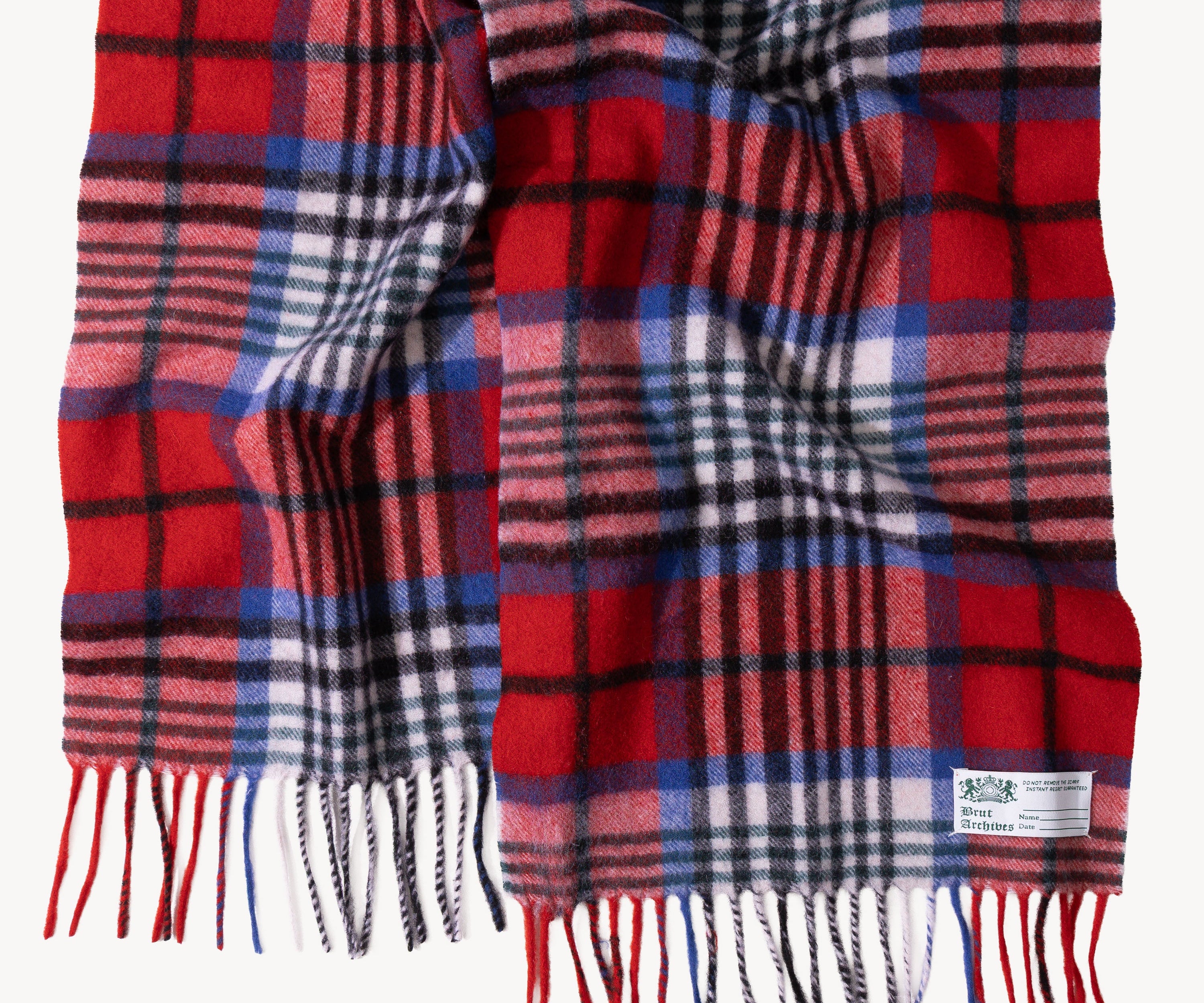 THE WOOL SCARF RED / WHITE - BRUT Clothing US