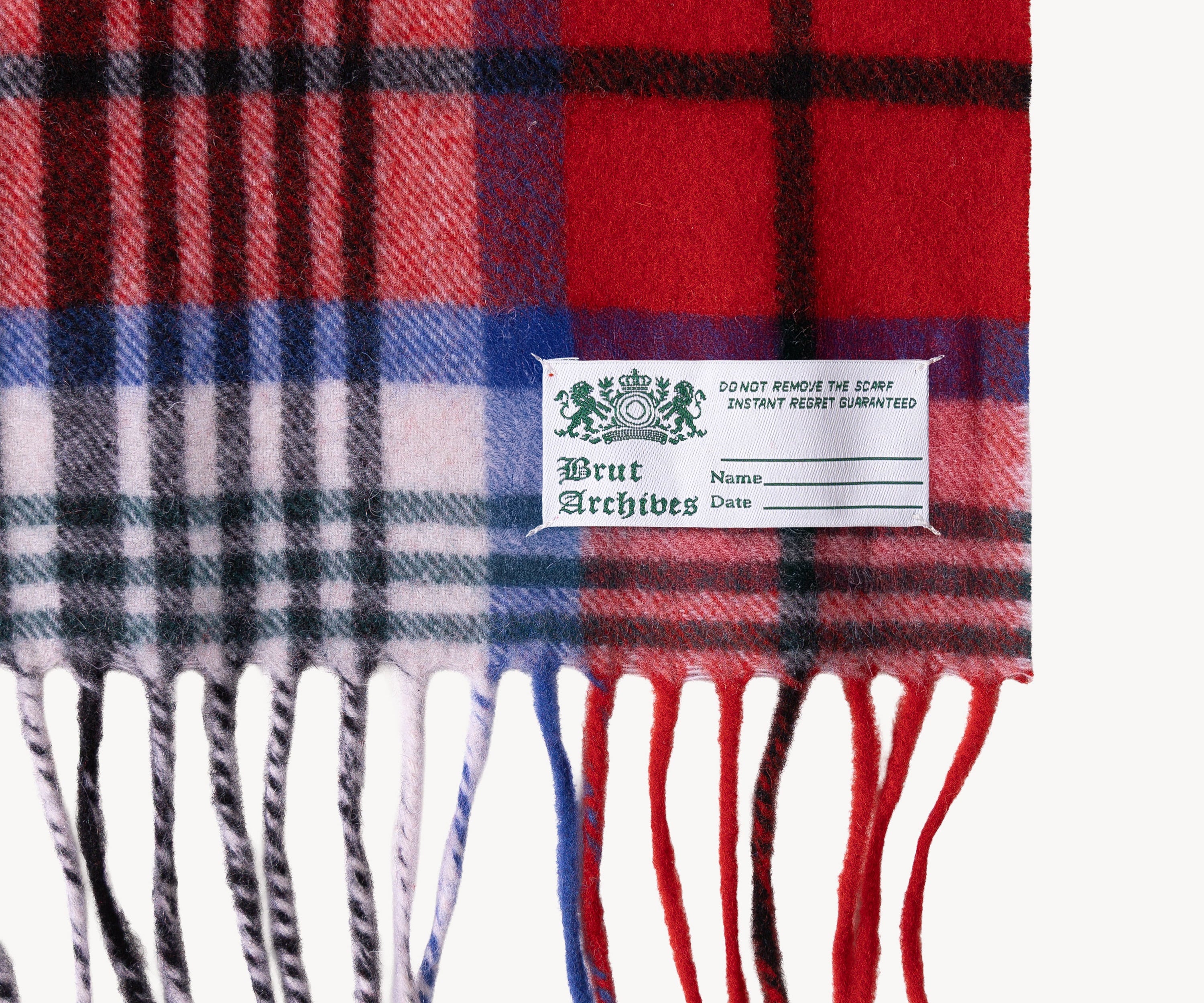 THE WOOL SCARF RED / WHITE - BRUT Clothing US