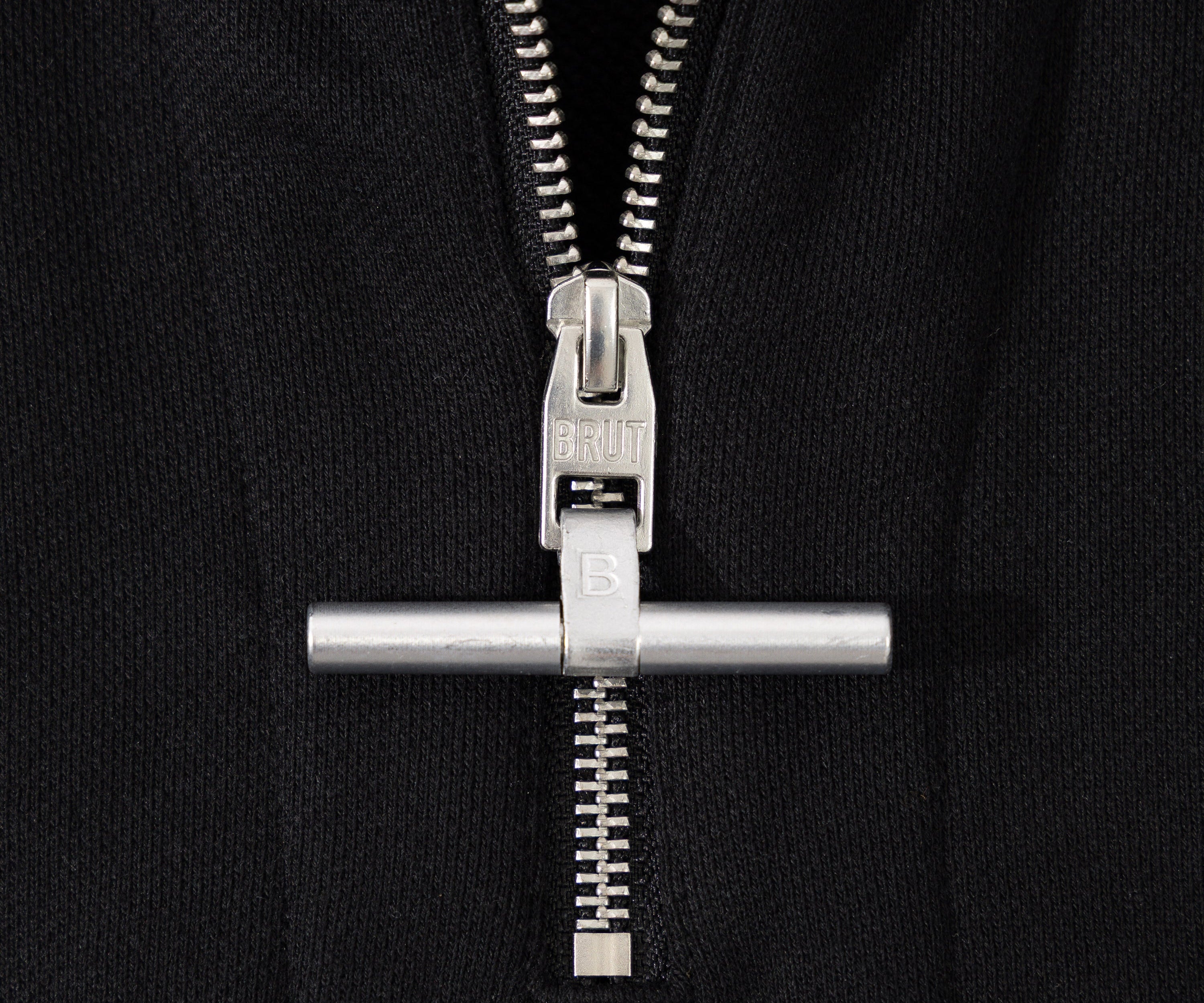 THE ZIPPED POLO Sweatshirts X-SMALL / BLACK - BRUT Clothing US
