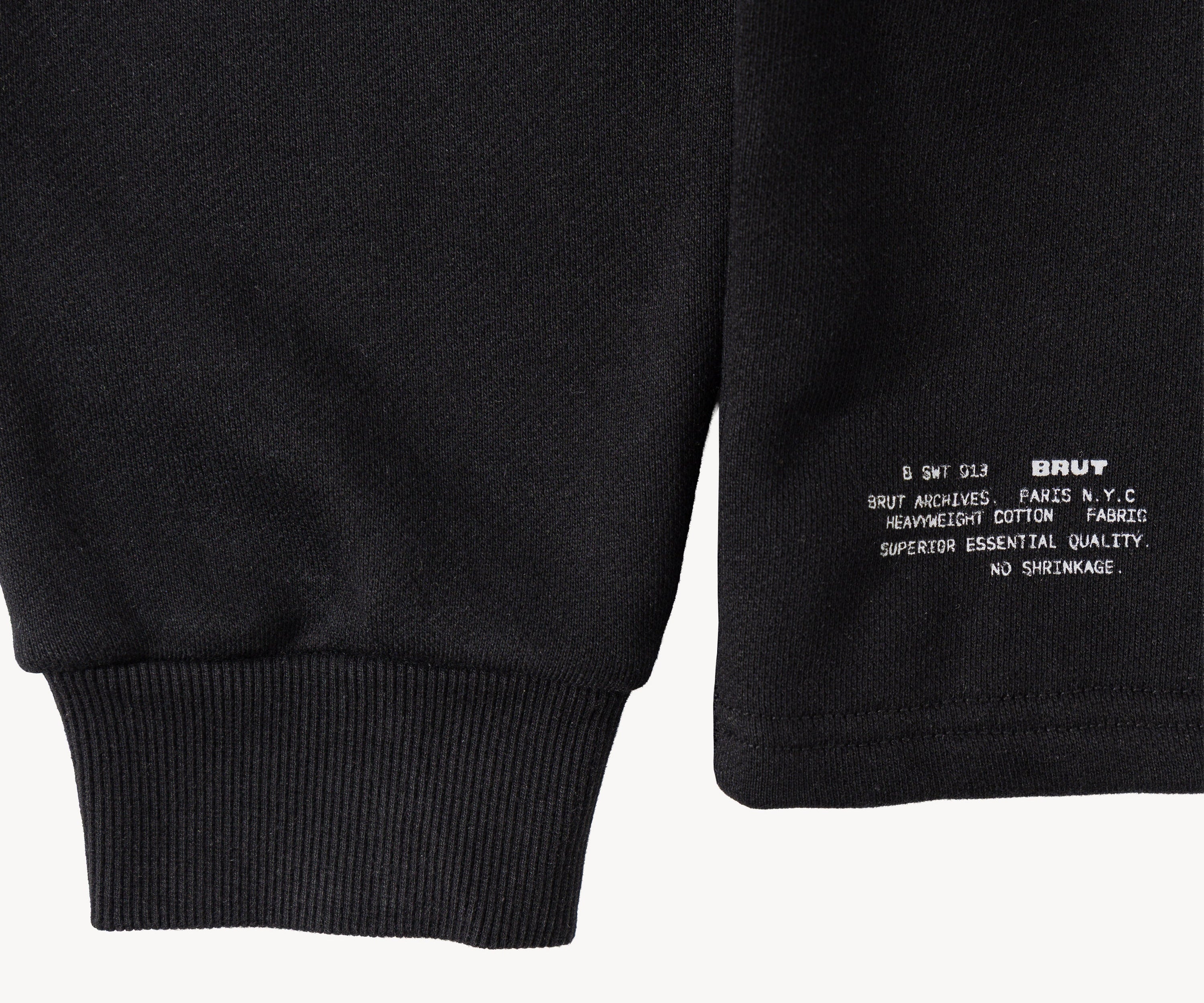 THE ZIPPED POLO Sweatshirts X-SMALL / BLACK - BRUT Clothing US