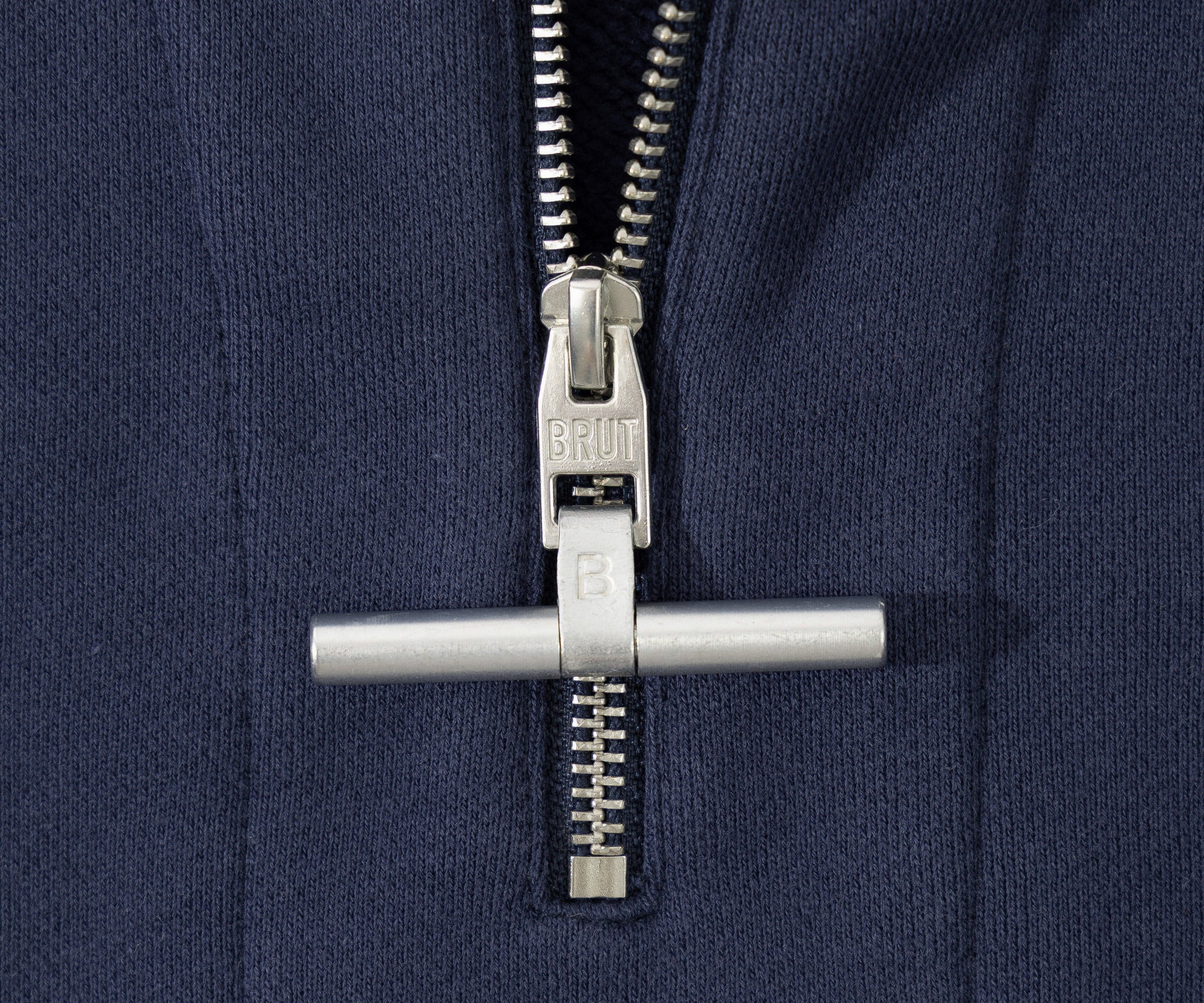 THE ZIPPED POLO Sweatshirts X-SMALL / NAVY - BRUT Clothing US