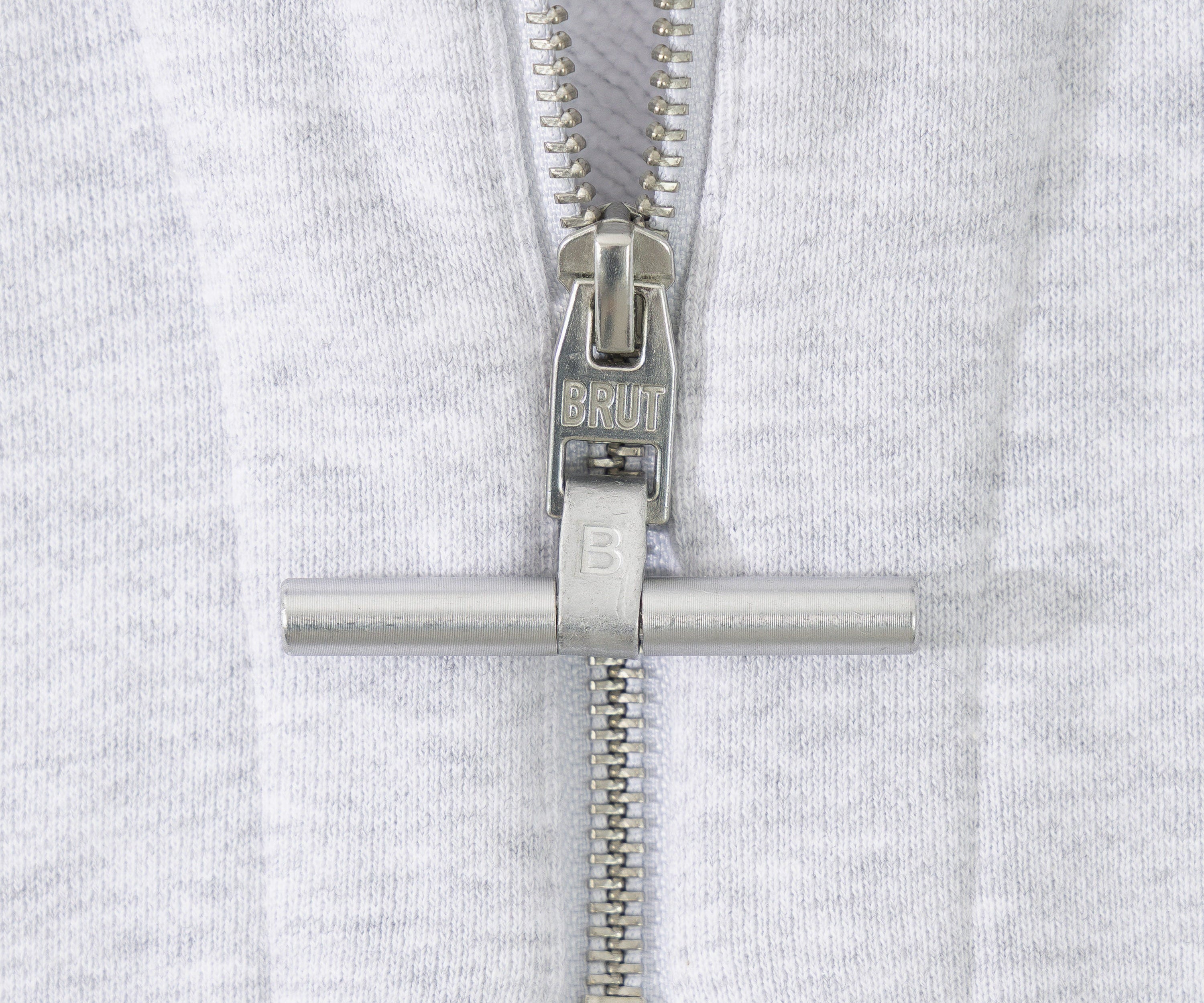THE ZIPPED POLO Sweatshirts X-SMALL / HEATHER GREY - BRUT Clothing US