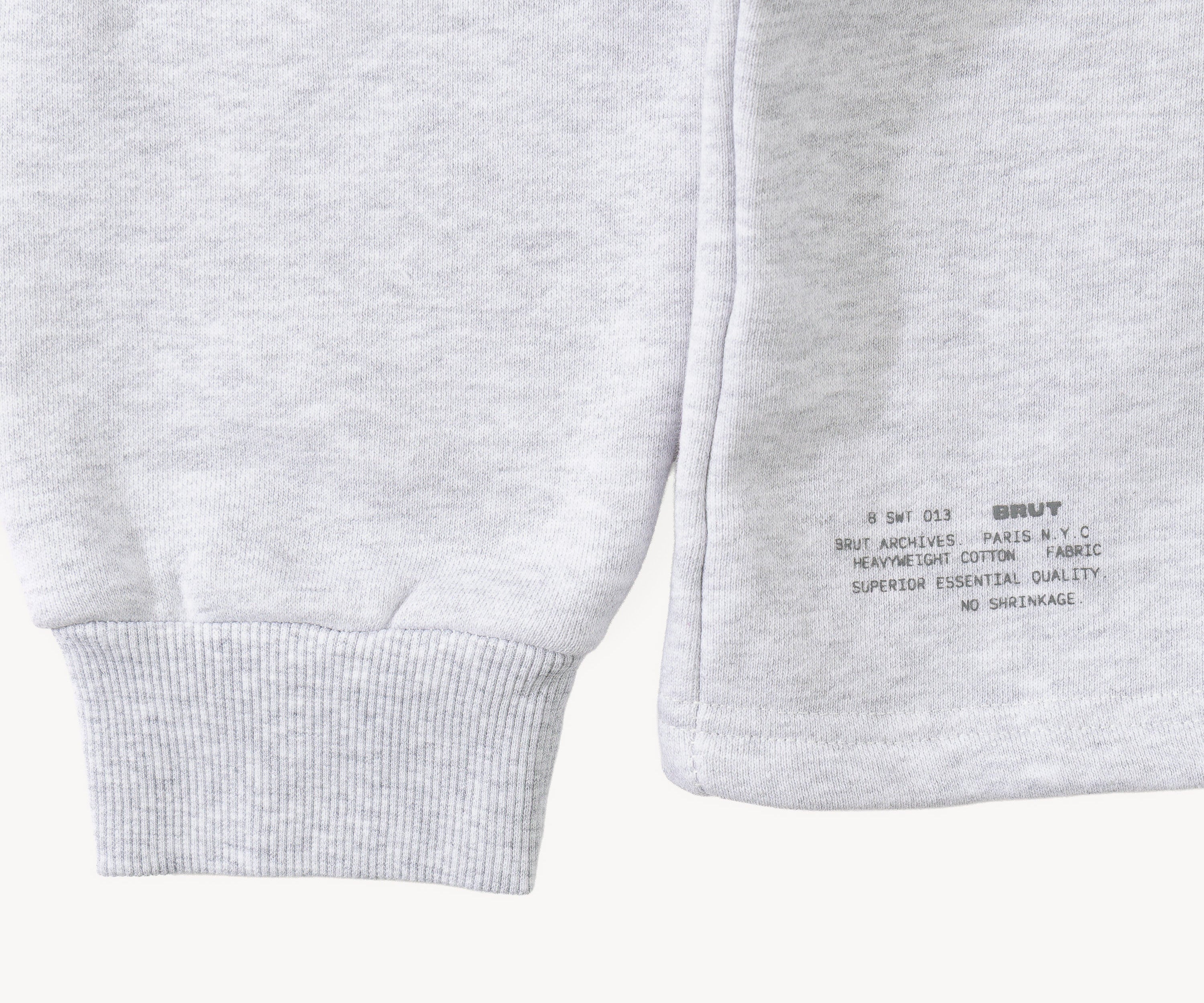 THE ZIPPED POLO Sweatshirts X-SMALL / HEATHER GREY - BRUT Clothing US
